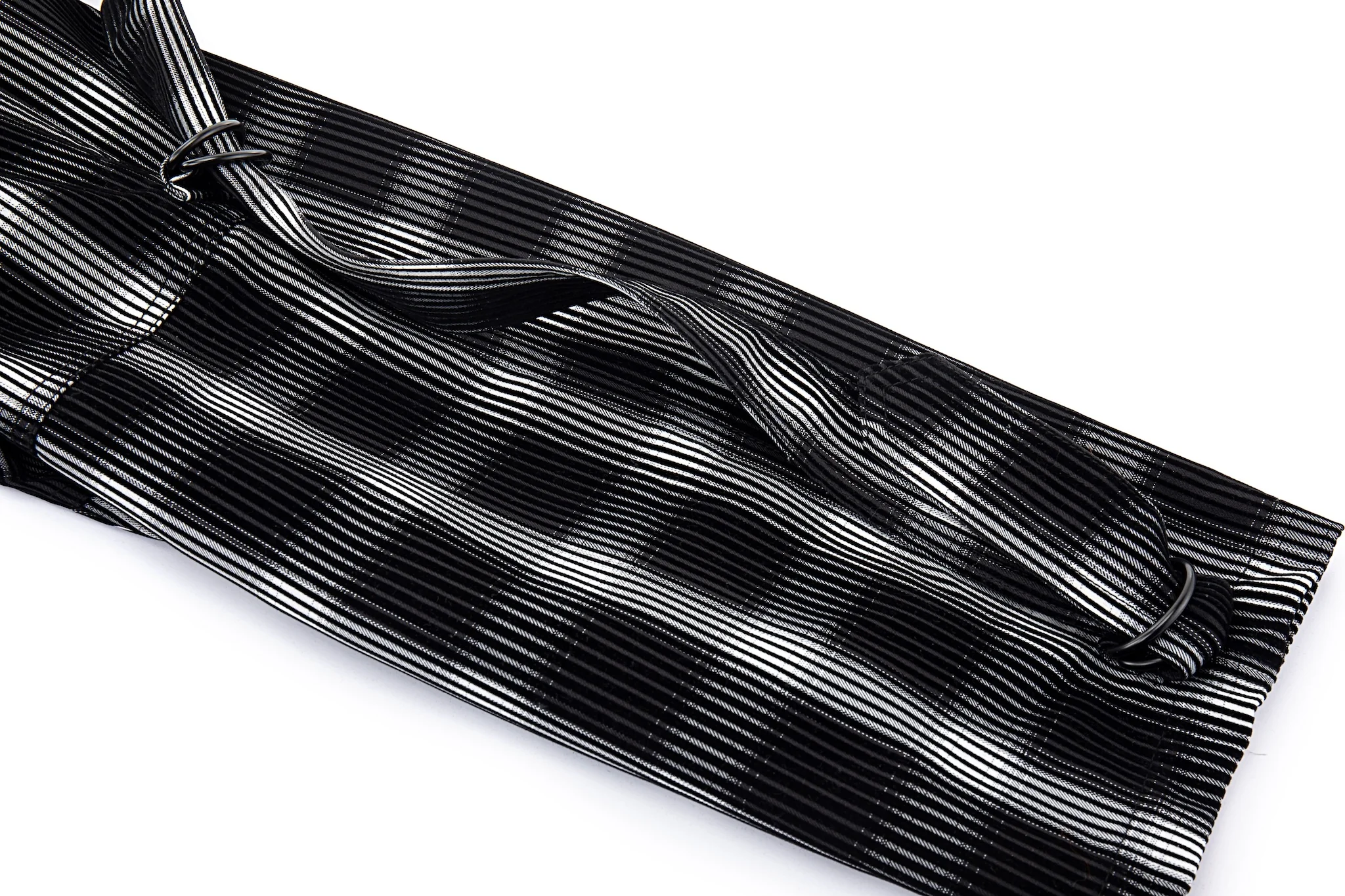 Distorted Plaid Half-Zip Pullover – Black & White, Boxy Fit - Image 20