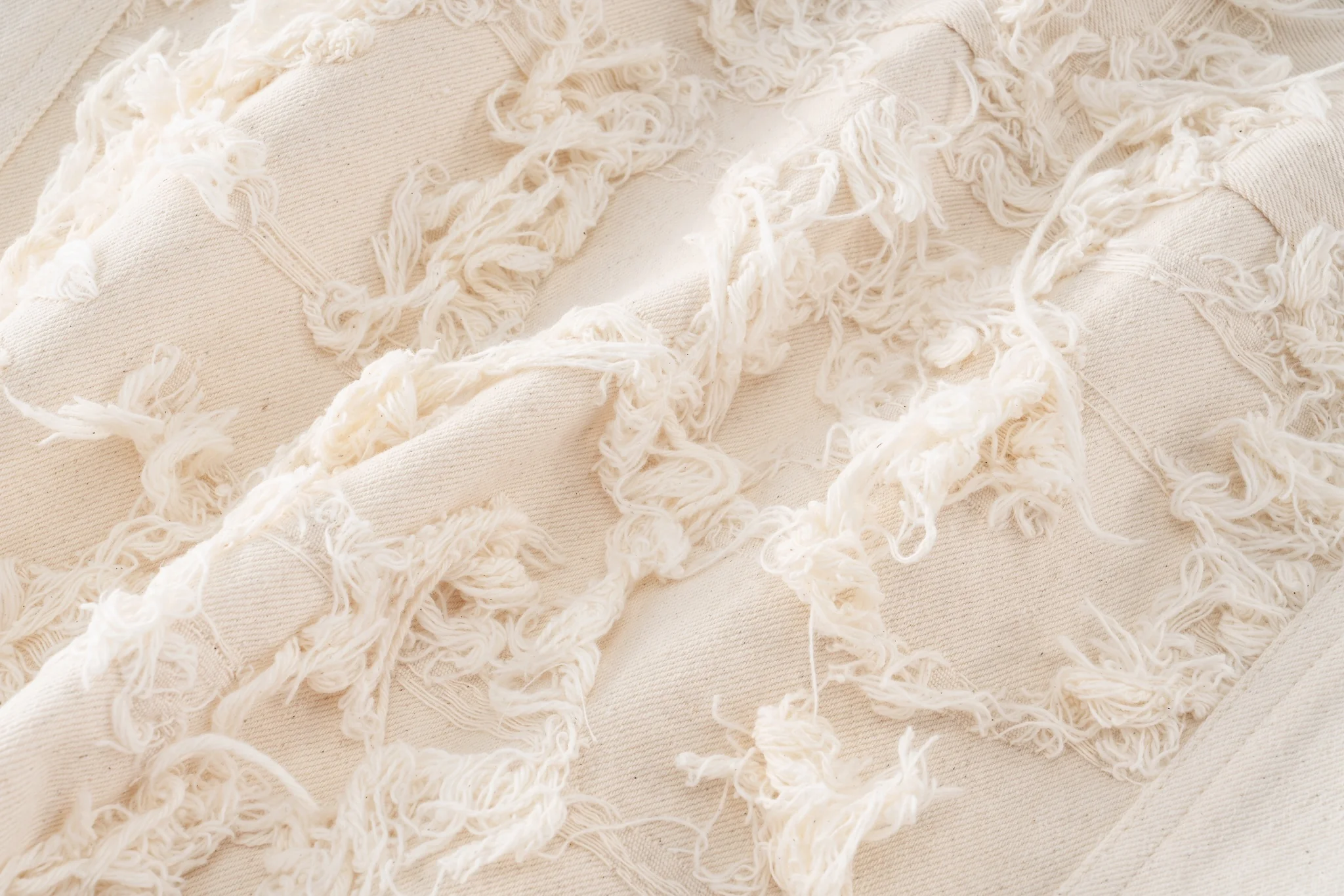 Distressed Fringe Denim Jacket - Cream - Image 20