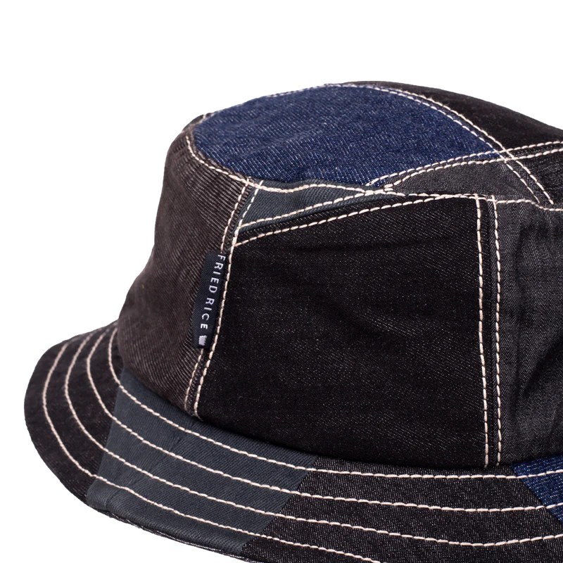 Fisherman Hat - Handcrafted Custom Patchwork Denim - Image 3