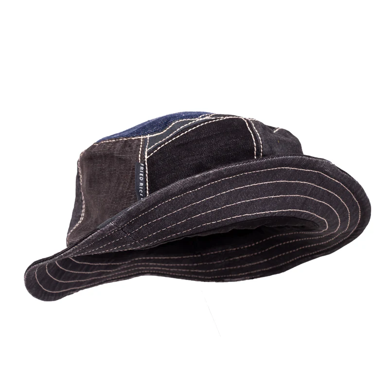 Fisherman Hat - Handcrafted Custom Patchwork Denim - Image 4