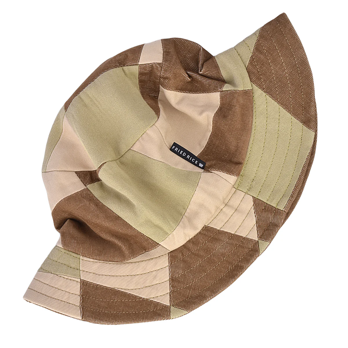 Fisherman Patchwork Hat- Tan - Image 5