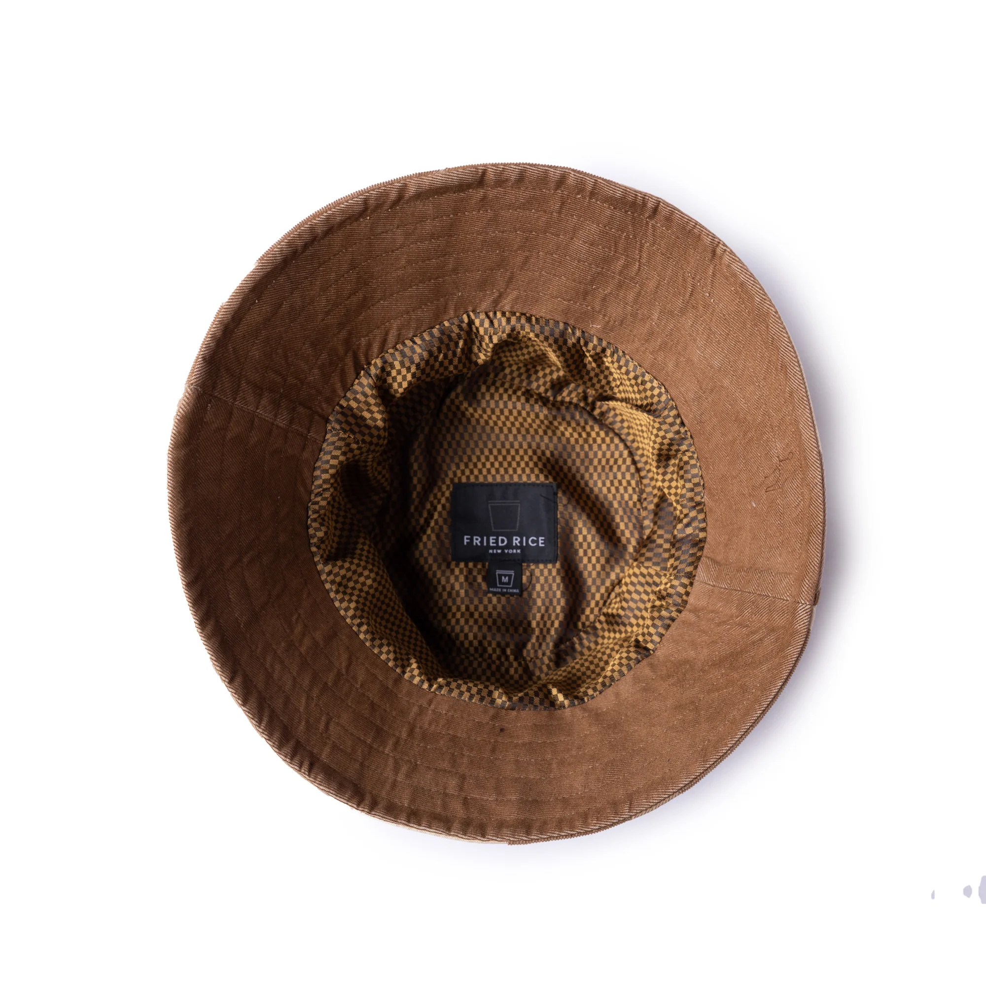 Fisherman Lampshade Pocket Hat - Handcrafted Khaki Patchwork - Image 7