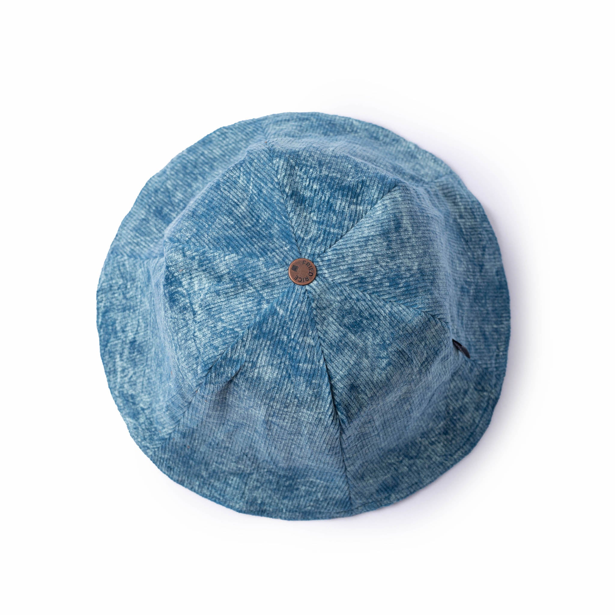Crushed Velvet lampshade bucket hat - Sky Blue - Image 3