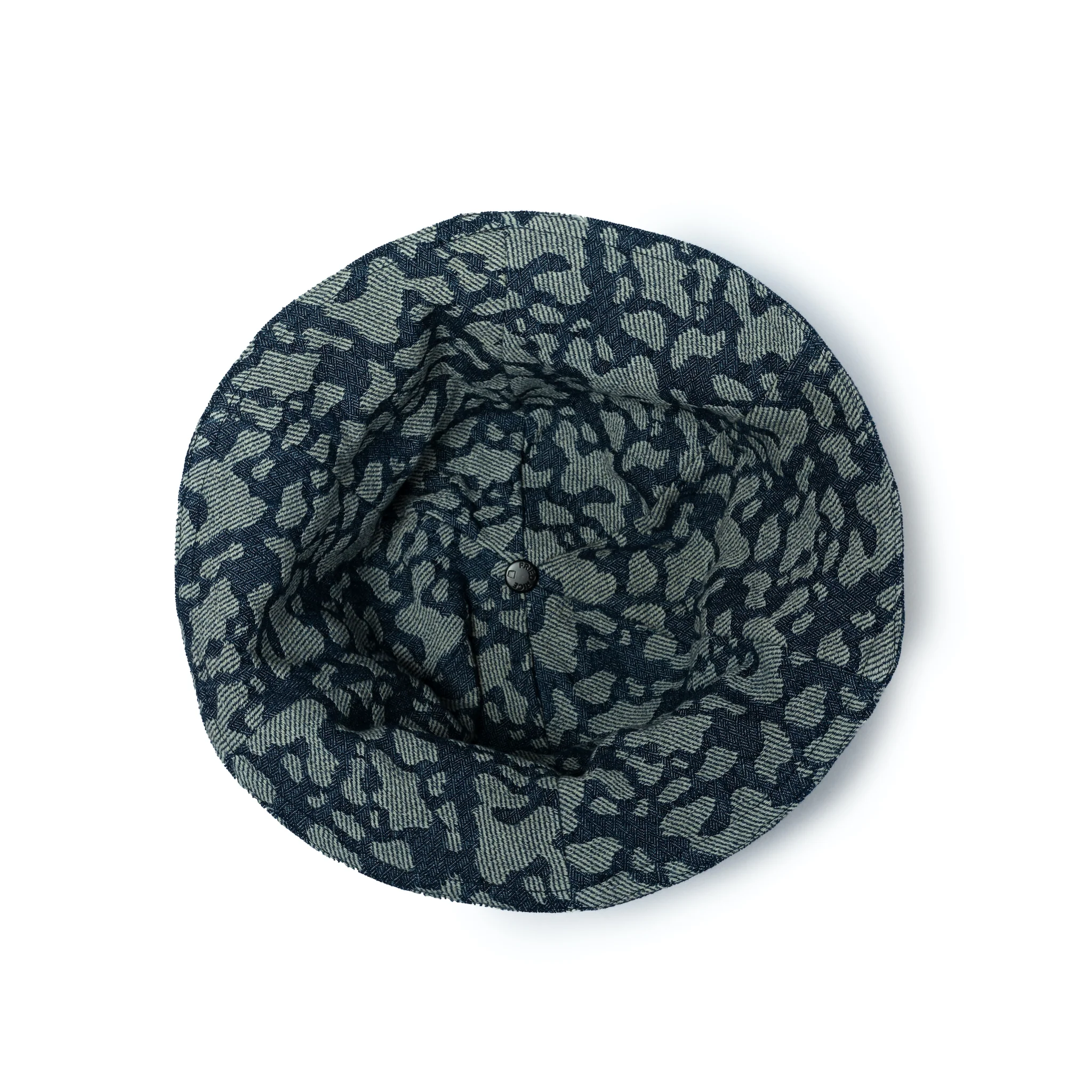 Reversible Lampshade Bucket Hat - Contrasting Denim - Image 6