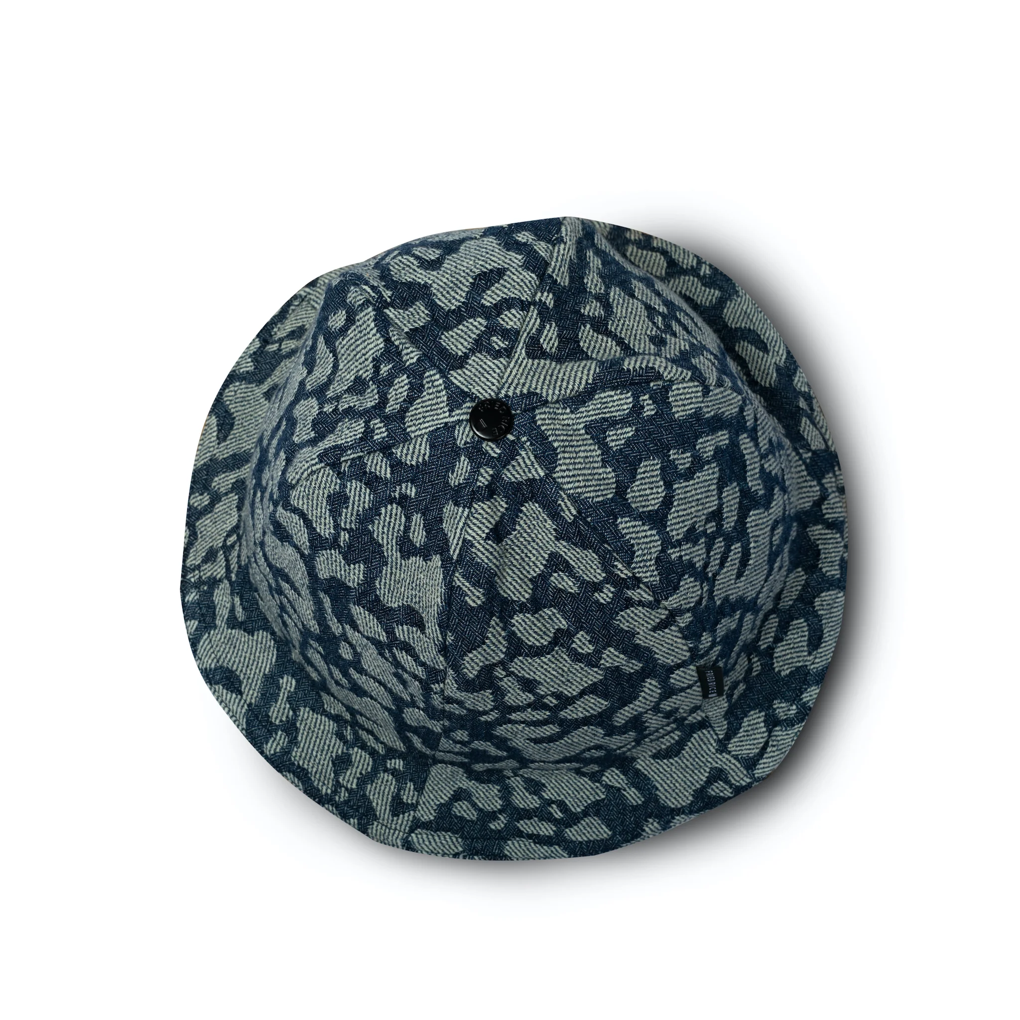 Reversible Lampshade Bucket Hat - Contrasting Denim - Image 7