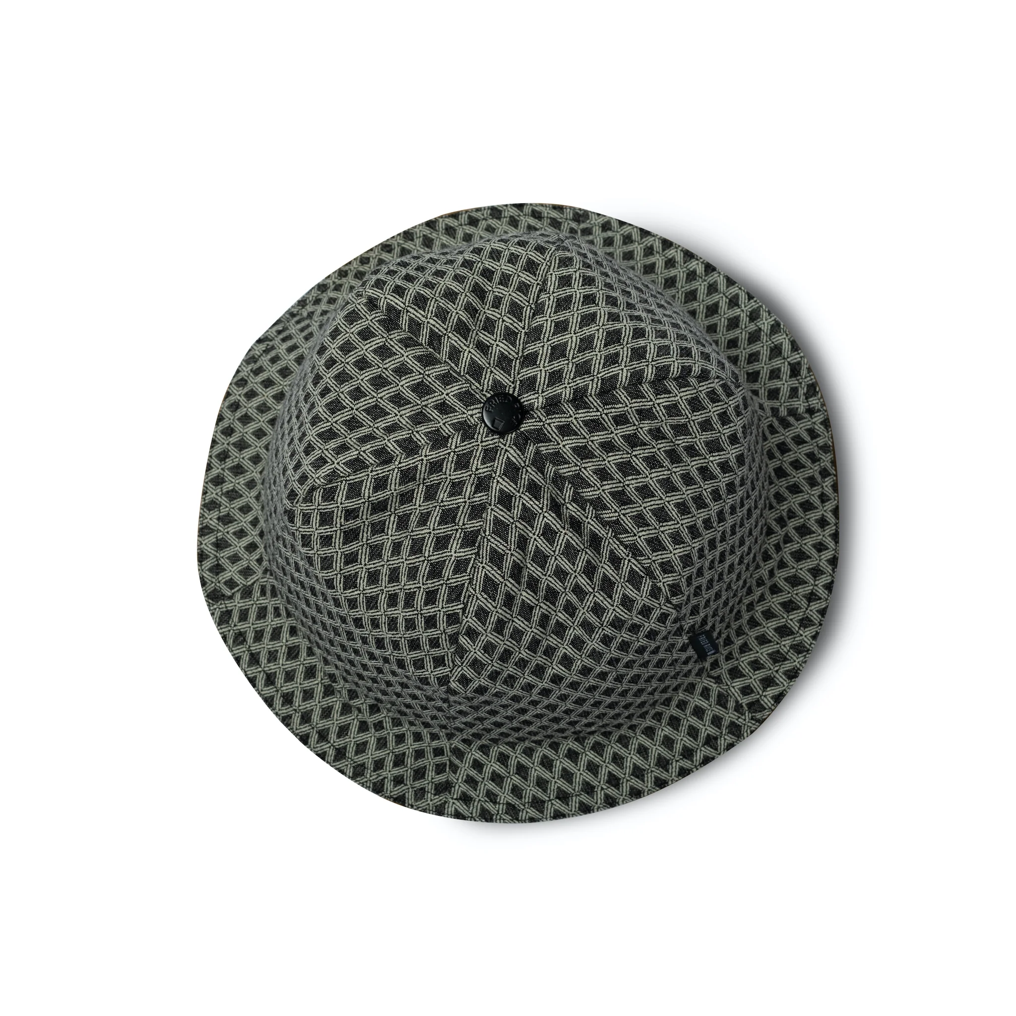 Reversible Lampshade Bucket Hat - Dark Green Chevron - Image 3