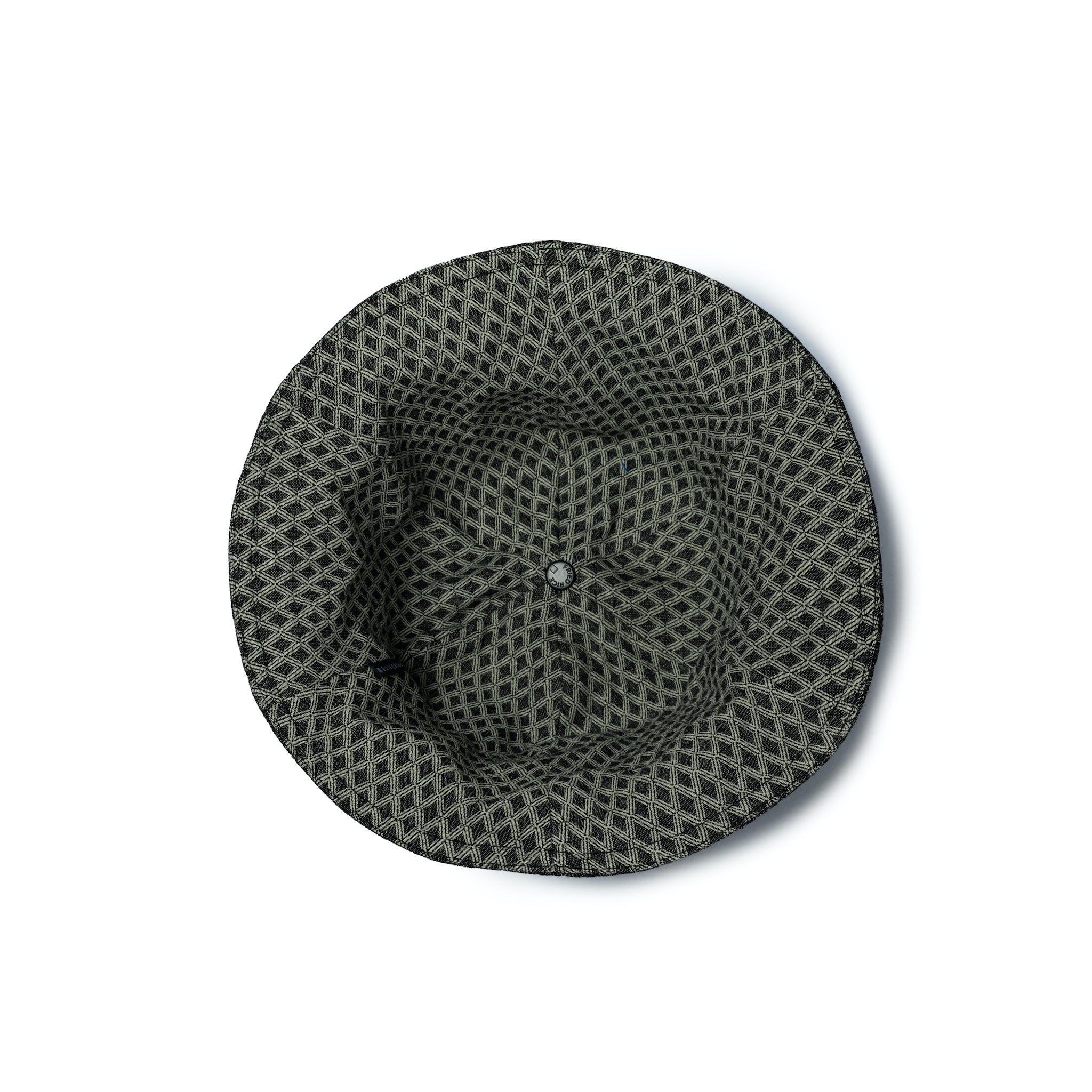 Reversible Lampshade Bucket Hat - Dark Green Chevron - Image 5