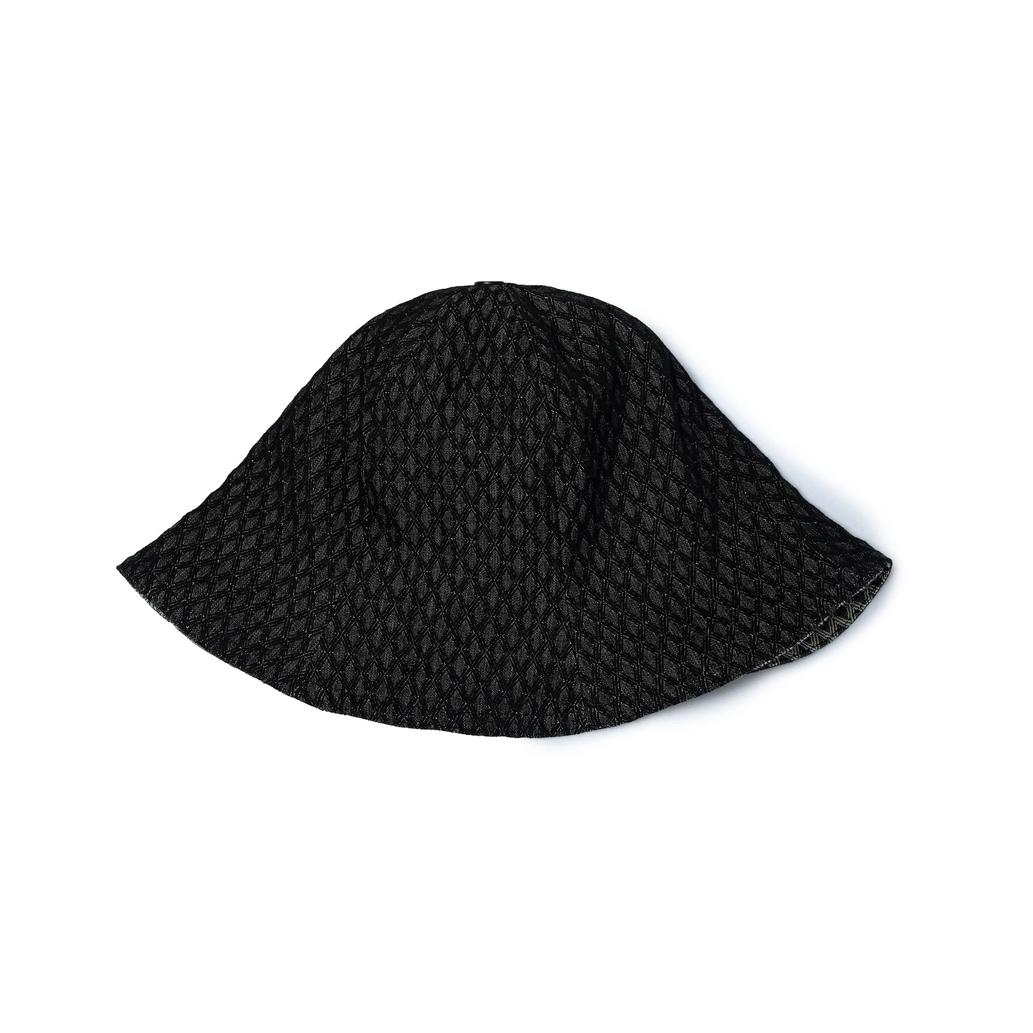 Reversible Lampshade Bucket Hat - Dark Green Chevron - Image 8