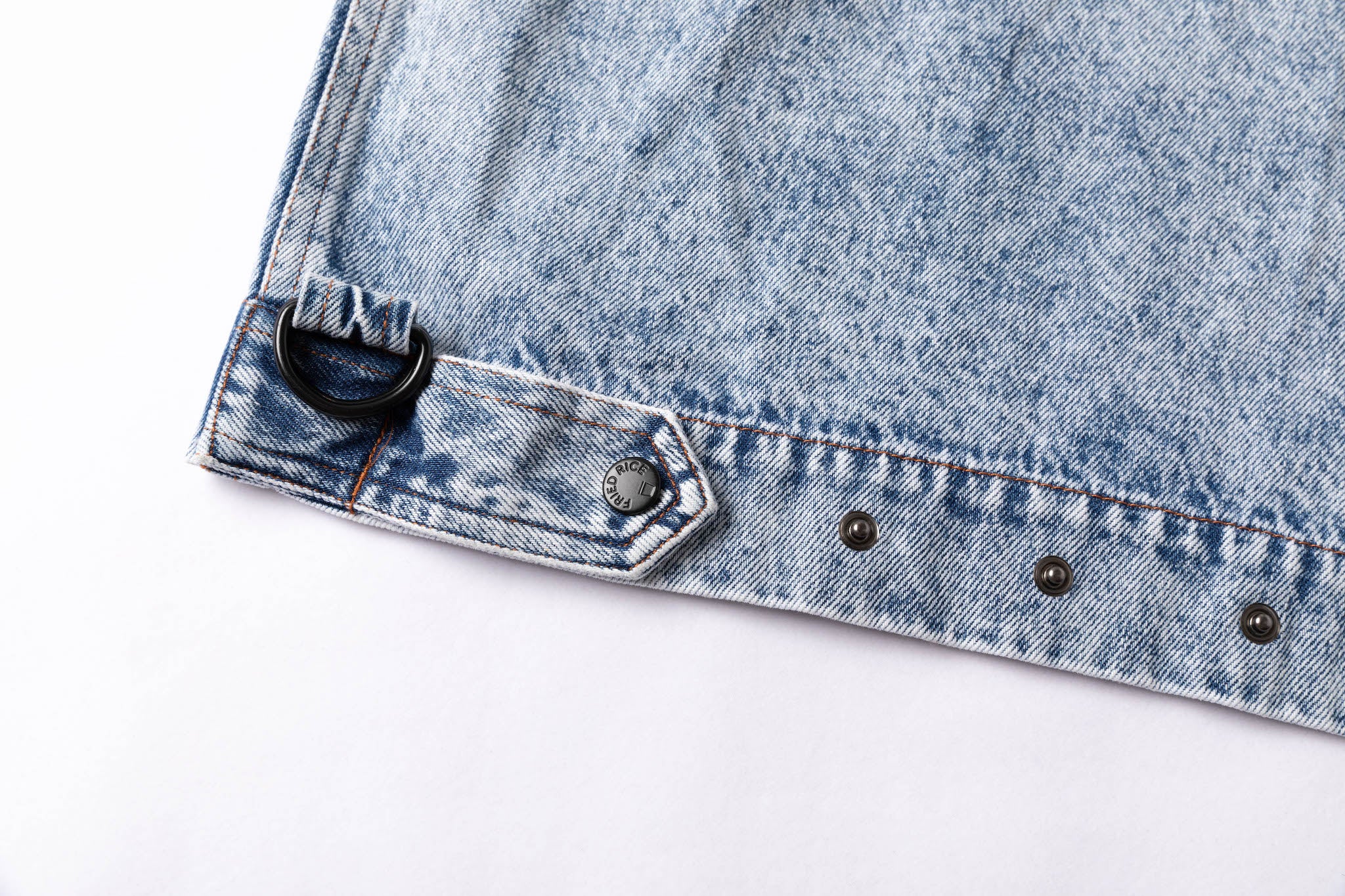 Zip Split Overalls - Washed Blue - Image 12