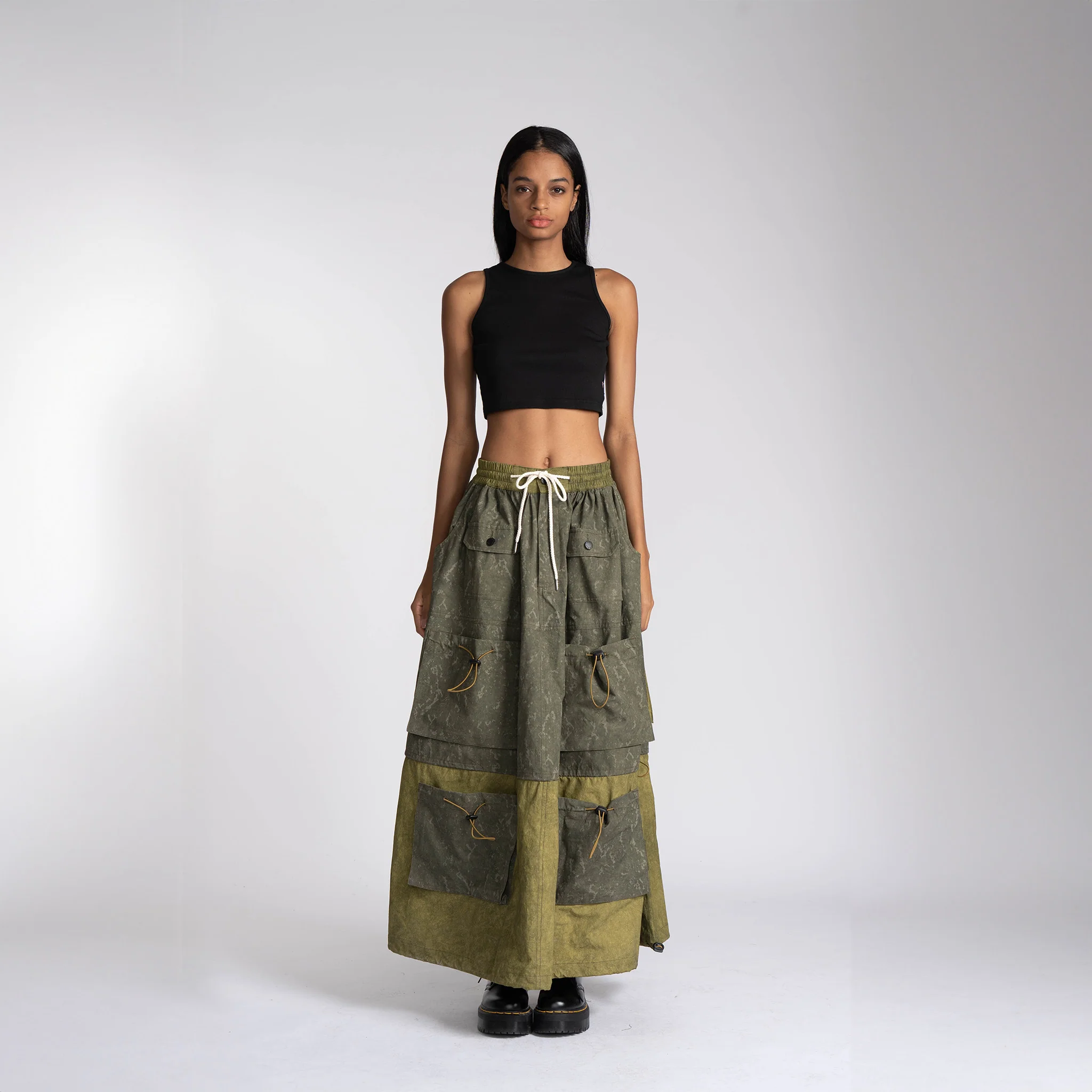 Marble Dyed Cargo Skirt - Image 4