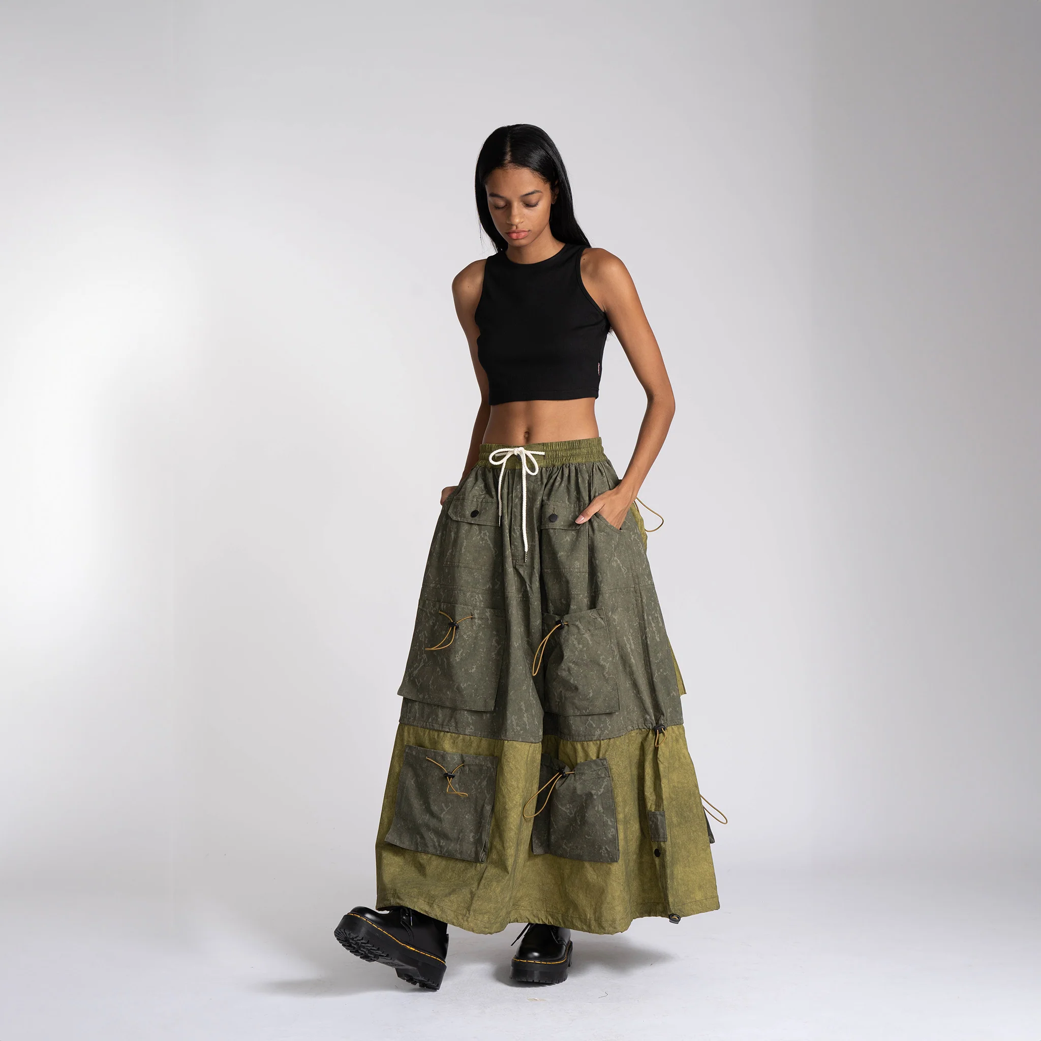 Marble Dyed Cargo Skirt - Image 8