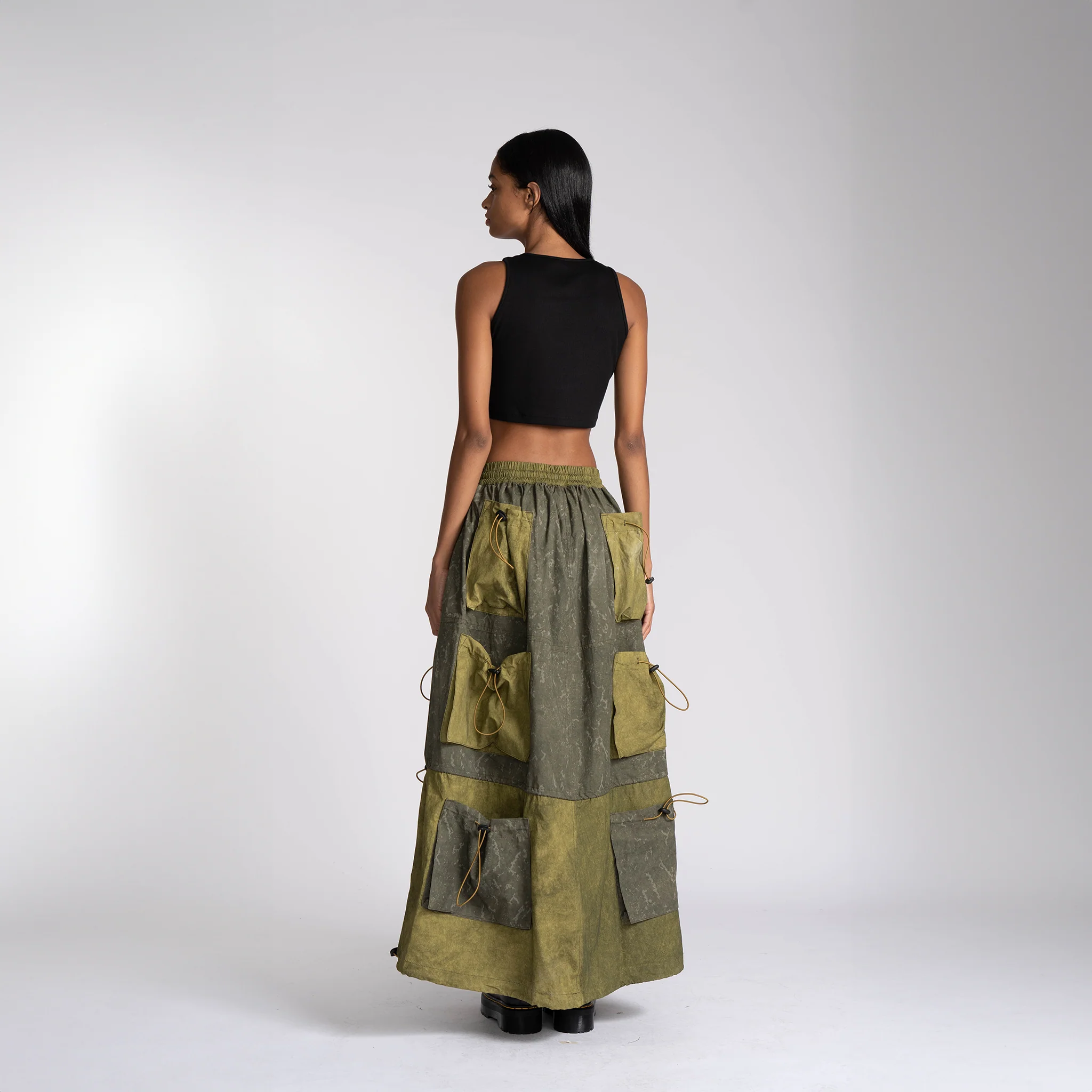Marble Dyed Cargo Skirt - Image 9