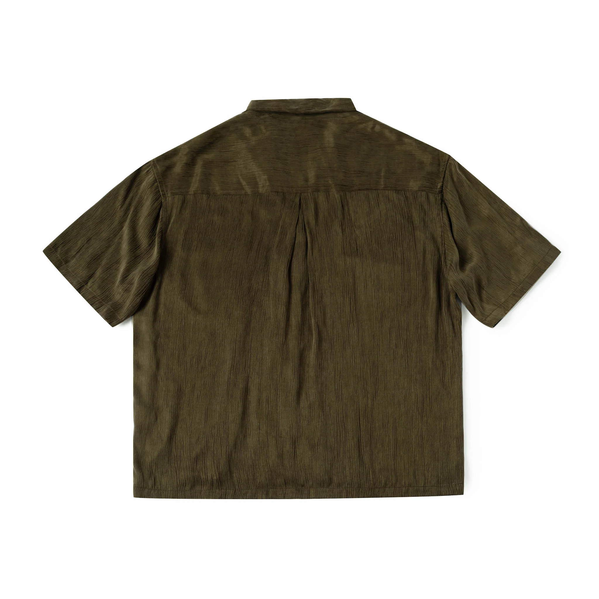 Cupro Button Up - Olive - Image 10