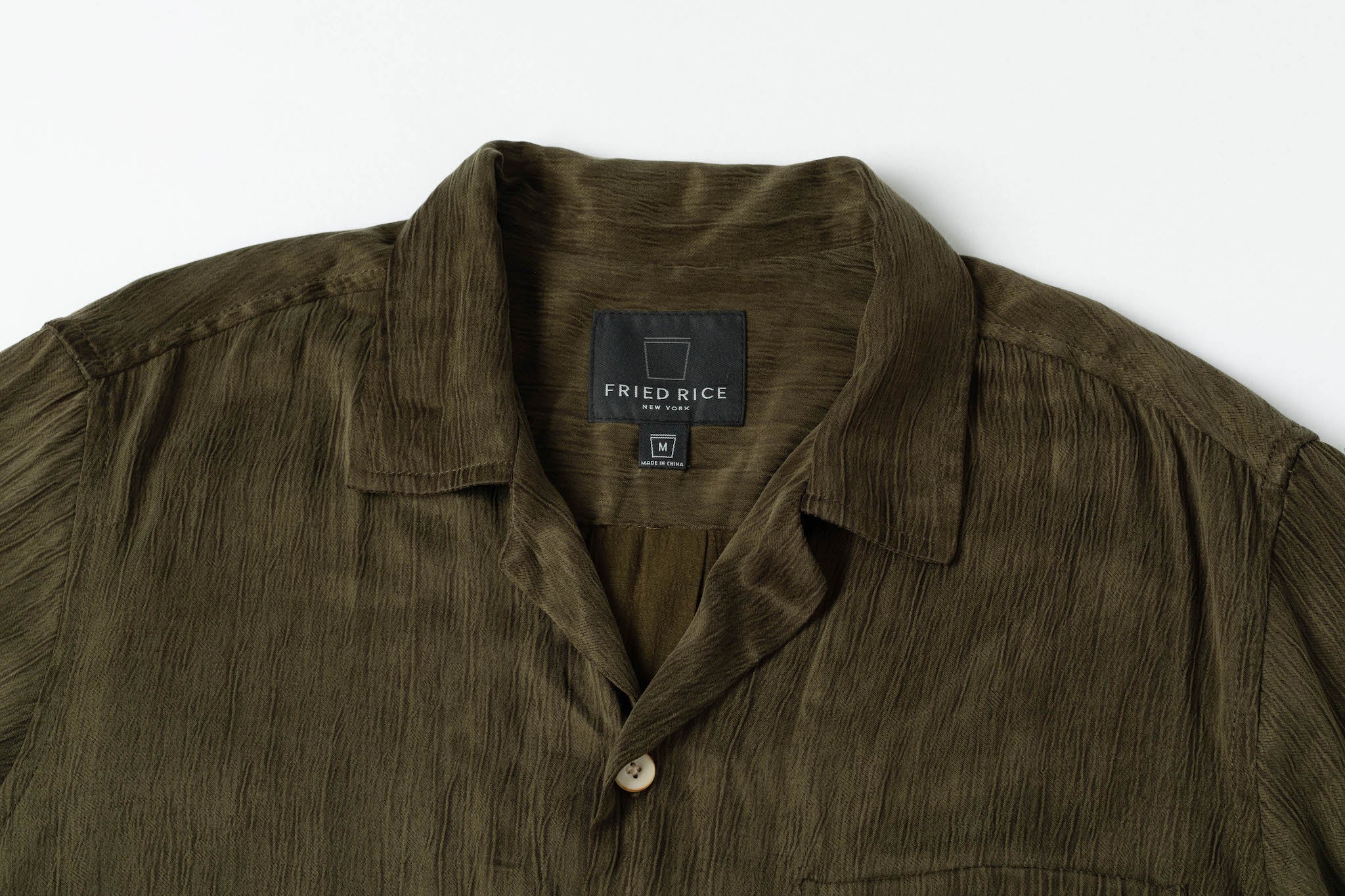 Cupro Button Up - Olive - Image 5
