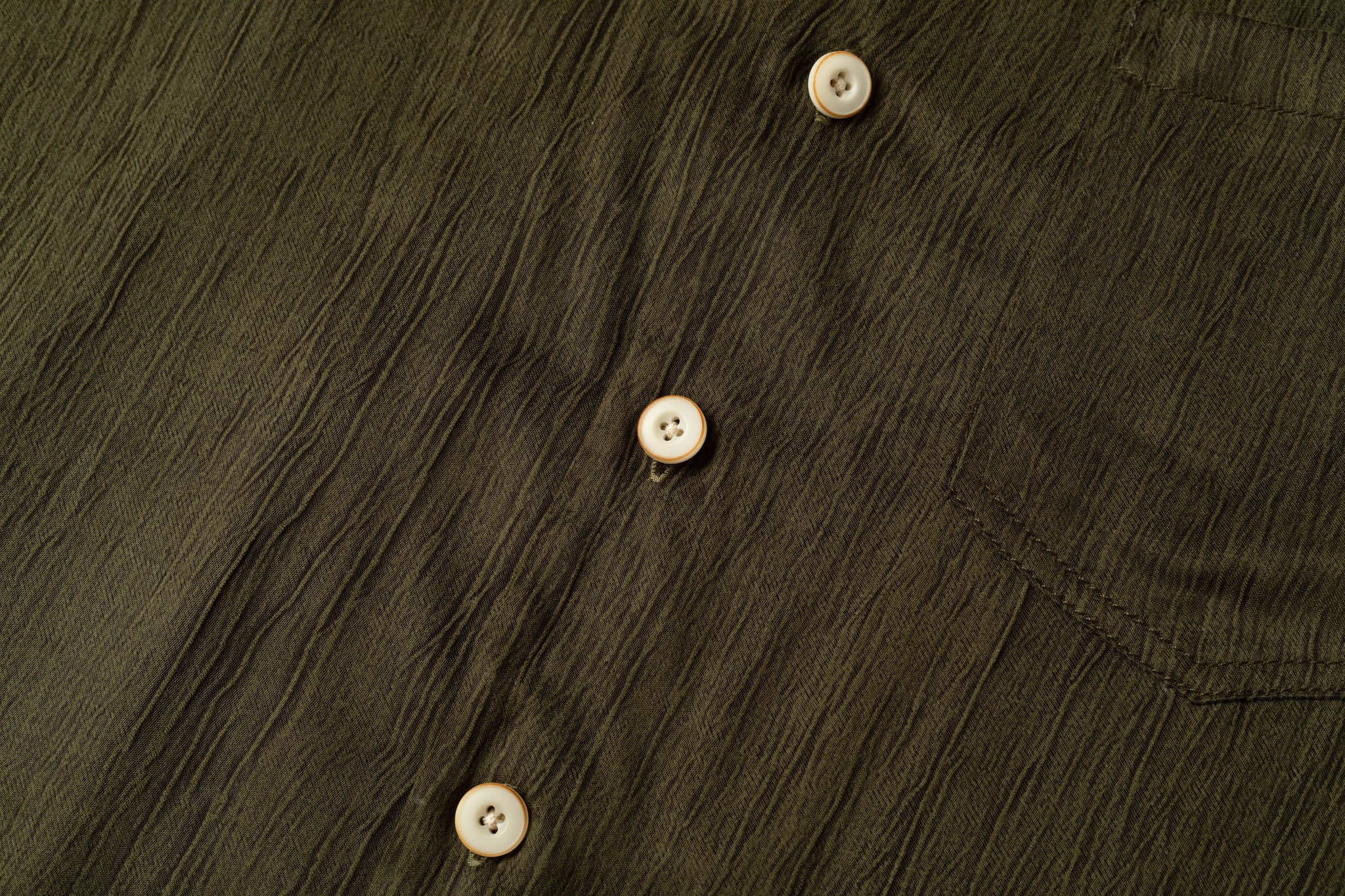 Cupro Button Up - Olive - Image 7