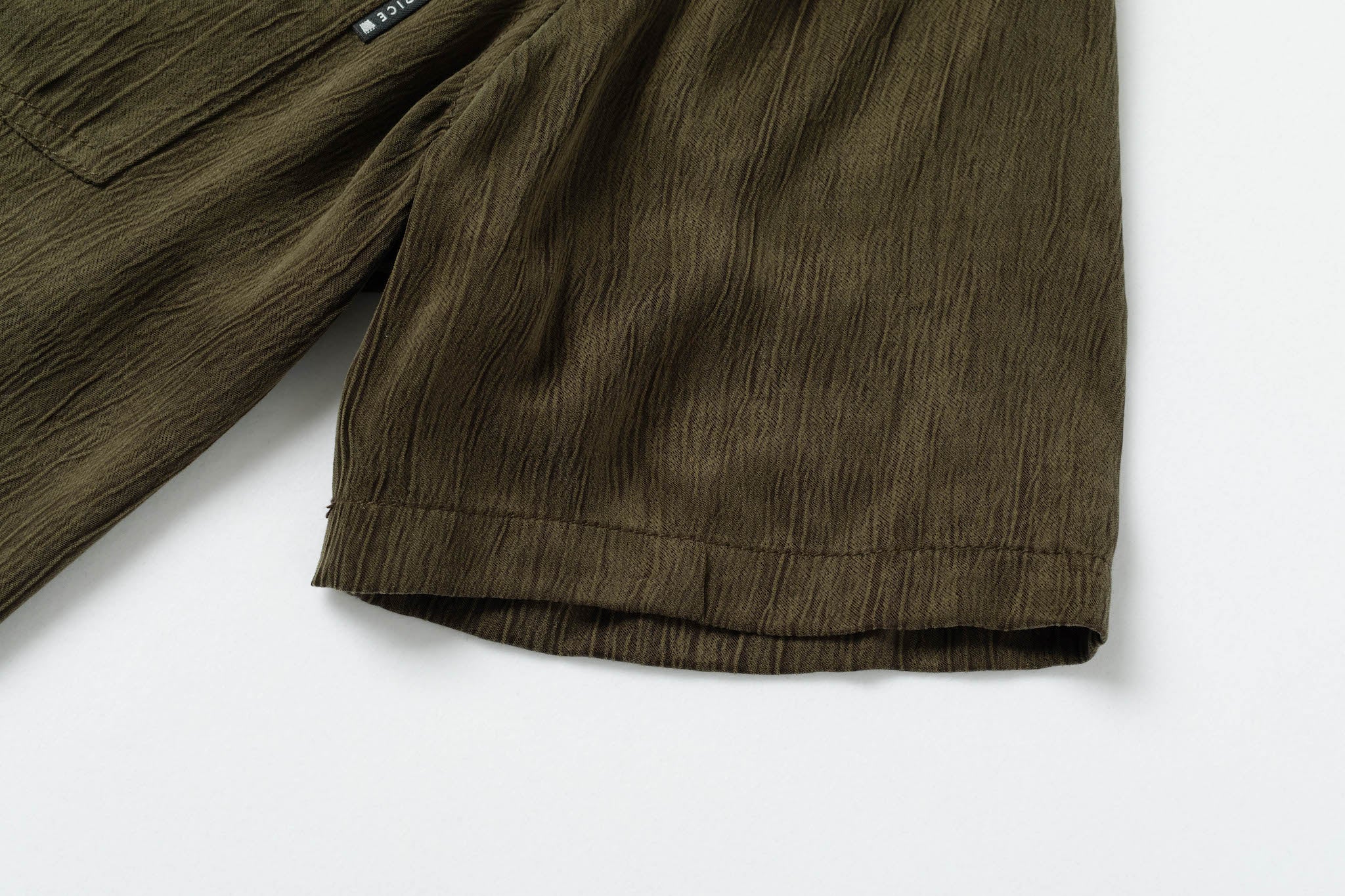 Cupro Button Up - Olive - Image 9