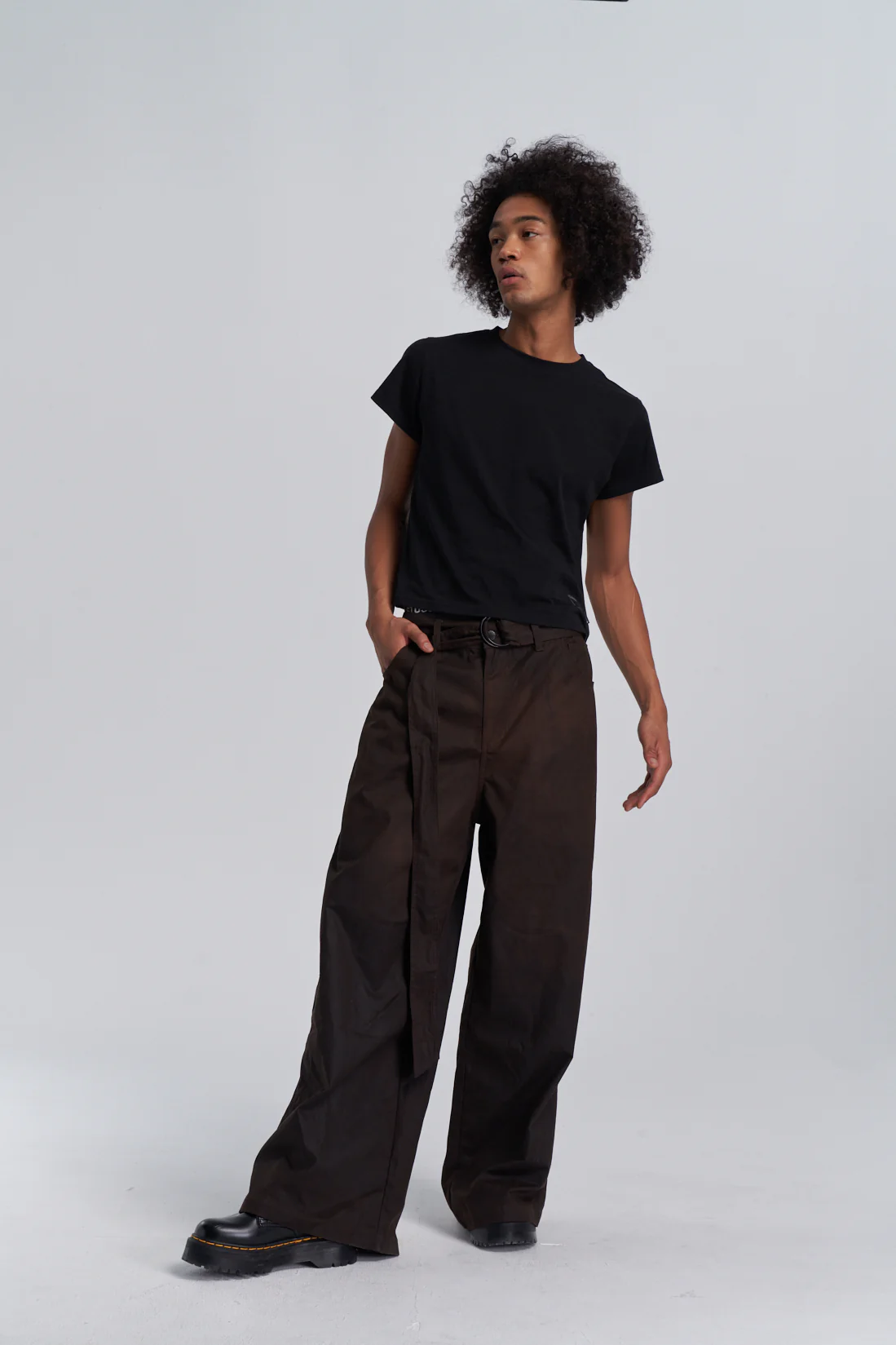 Embroidered Baby Tee - Black - Image 4