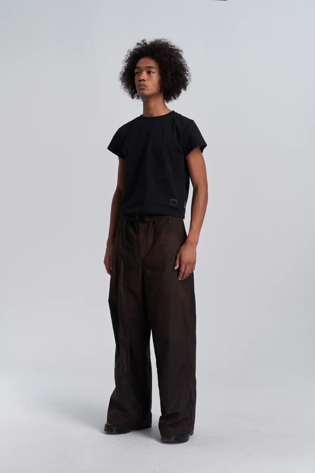 Embroidered Baby Tee - Black - Image 6