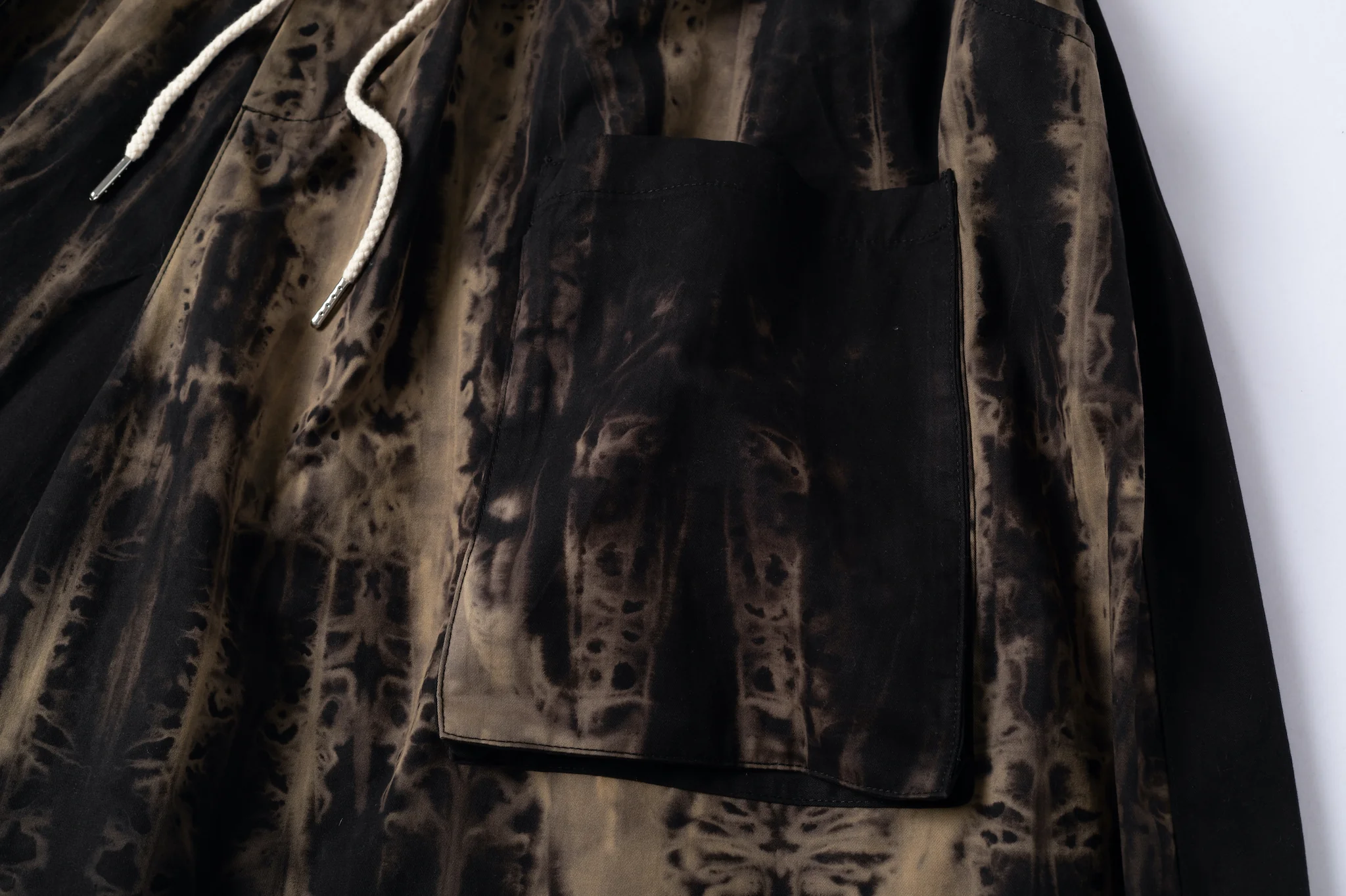 Wide Leg Yemi Pants - Wring Dye Black - Image 11