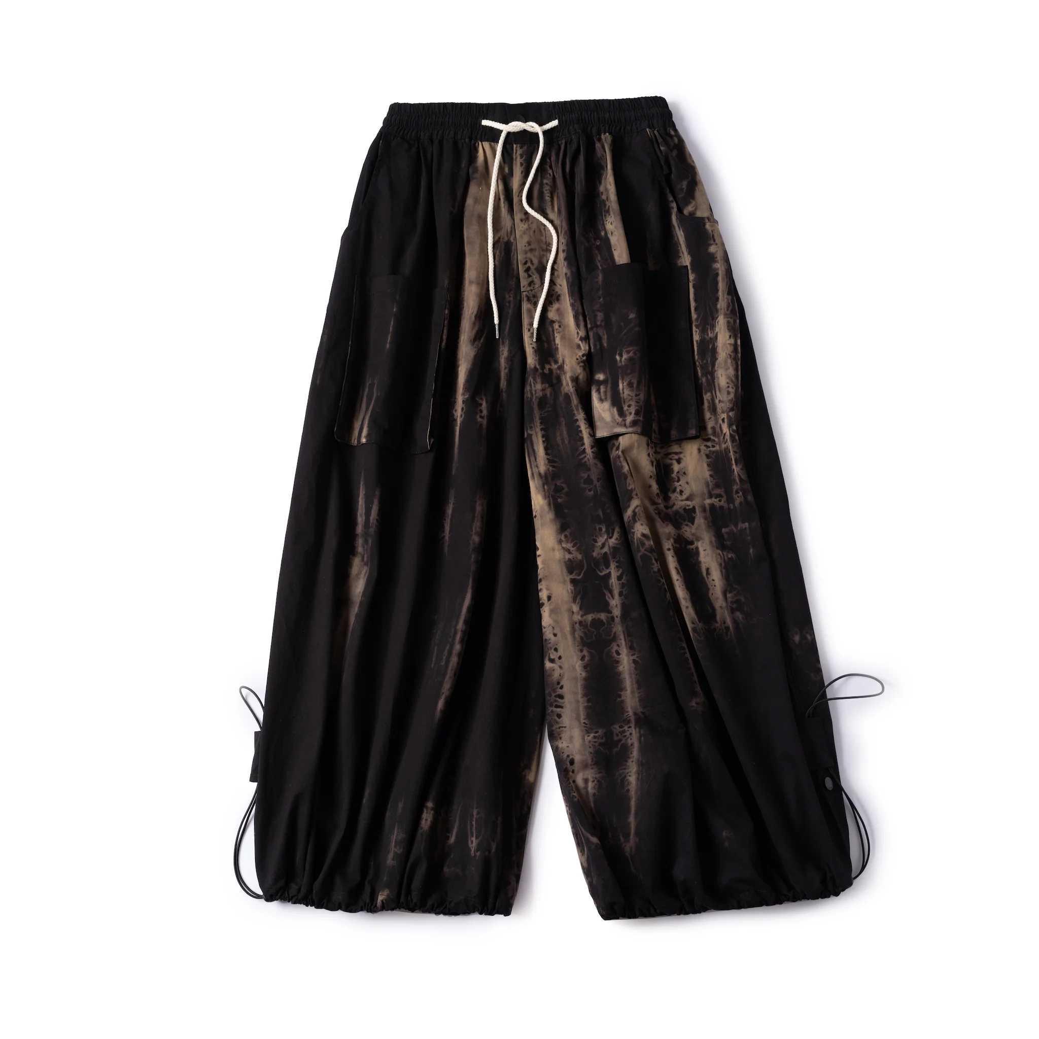 Wide Leg Yemi Pants - Wring Dye Black - Image 7