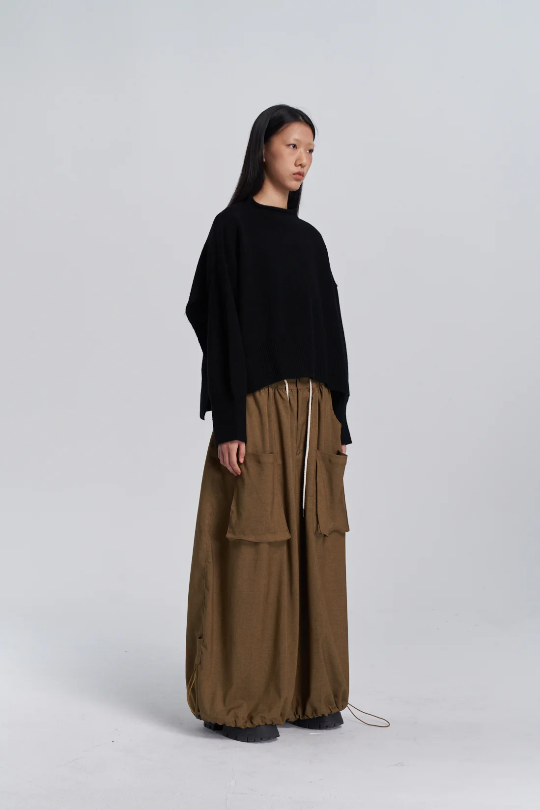 Wide Leg Yemi Pants - Coffee - Image 10