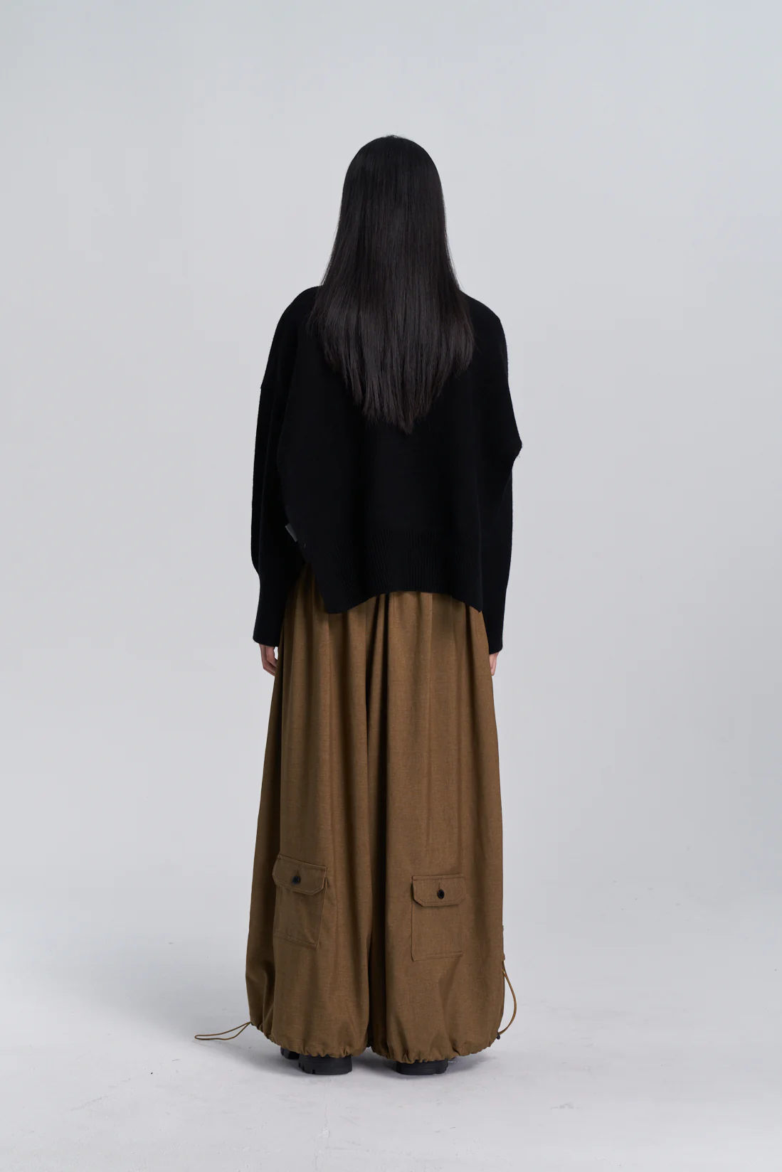 Wide Leg Yemi Pants - Coffee - Image 17