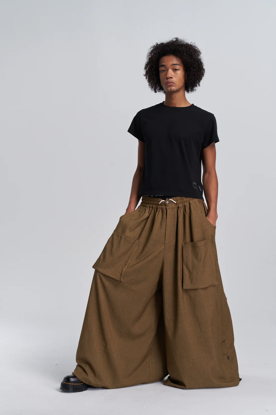 Wide Leg Yemi Pants - Coffee - Image 3