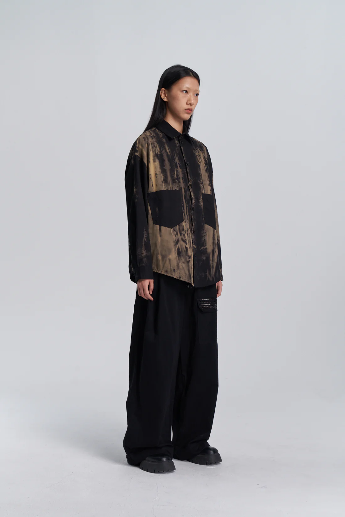 Wring Dye Button Up - Black - Image 12