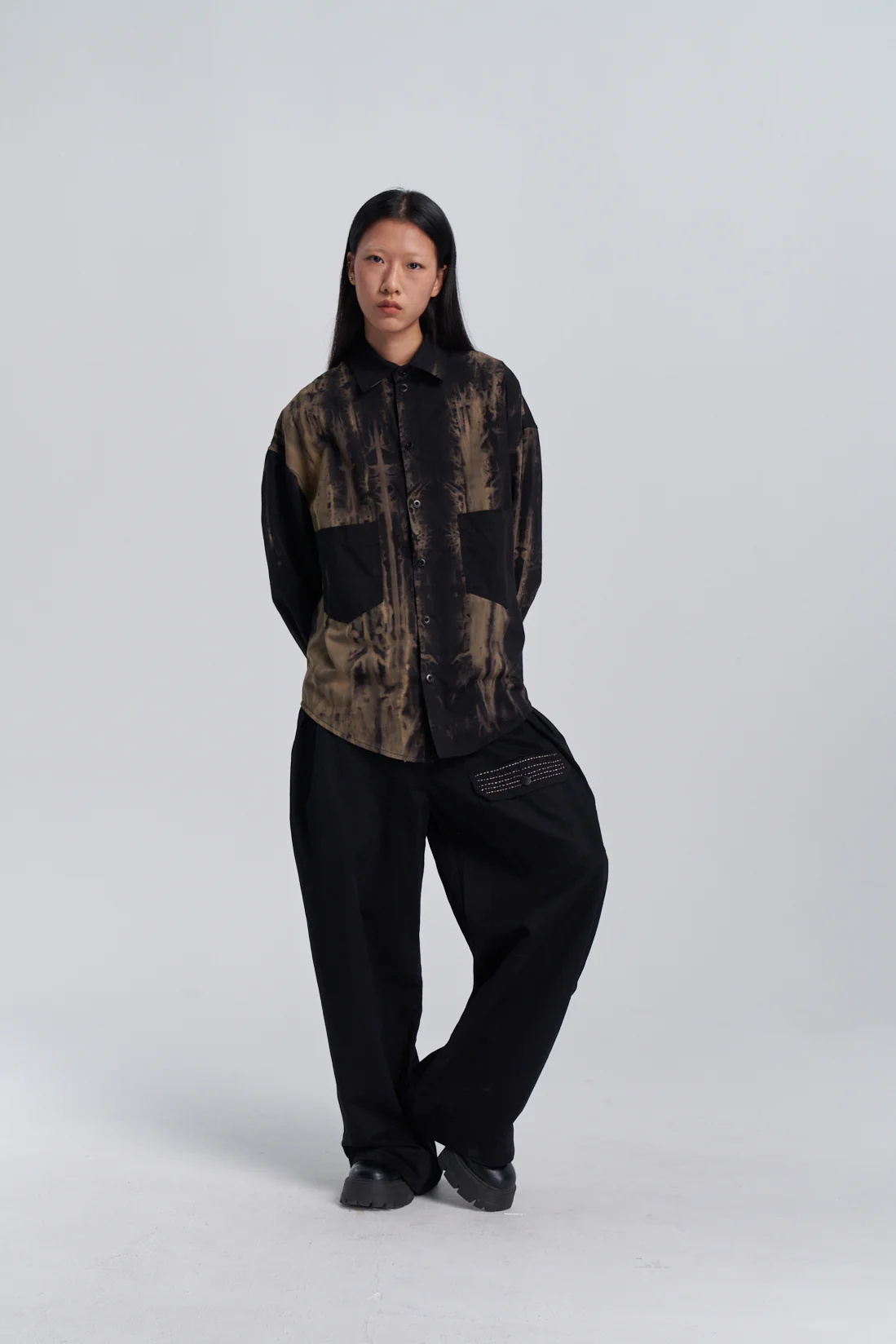 Wring Dye Button Up - Black - Image 4