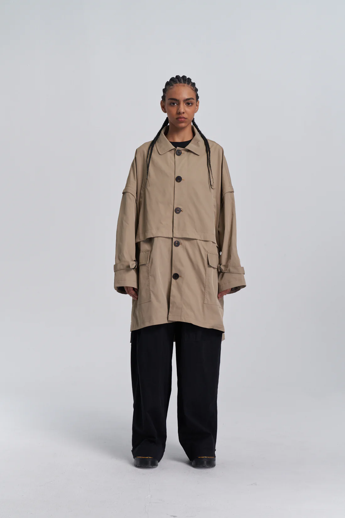 Convertible Trench Coat - Sand - Image 5