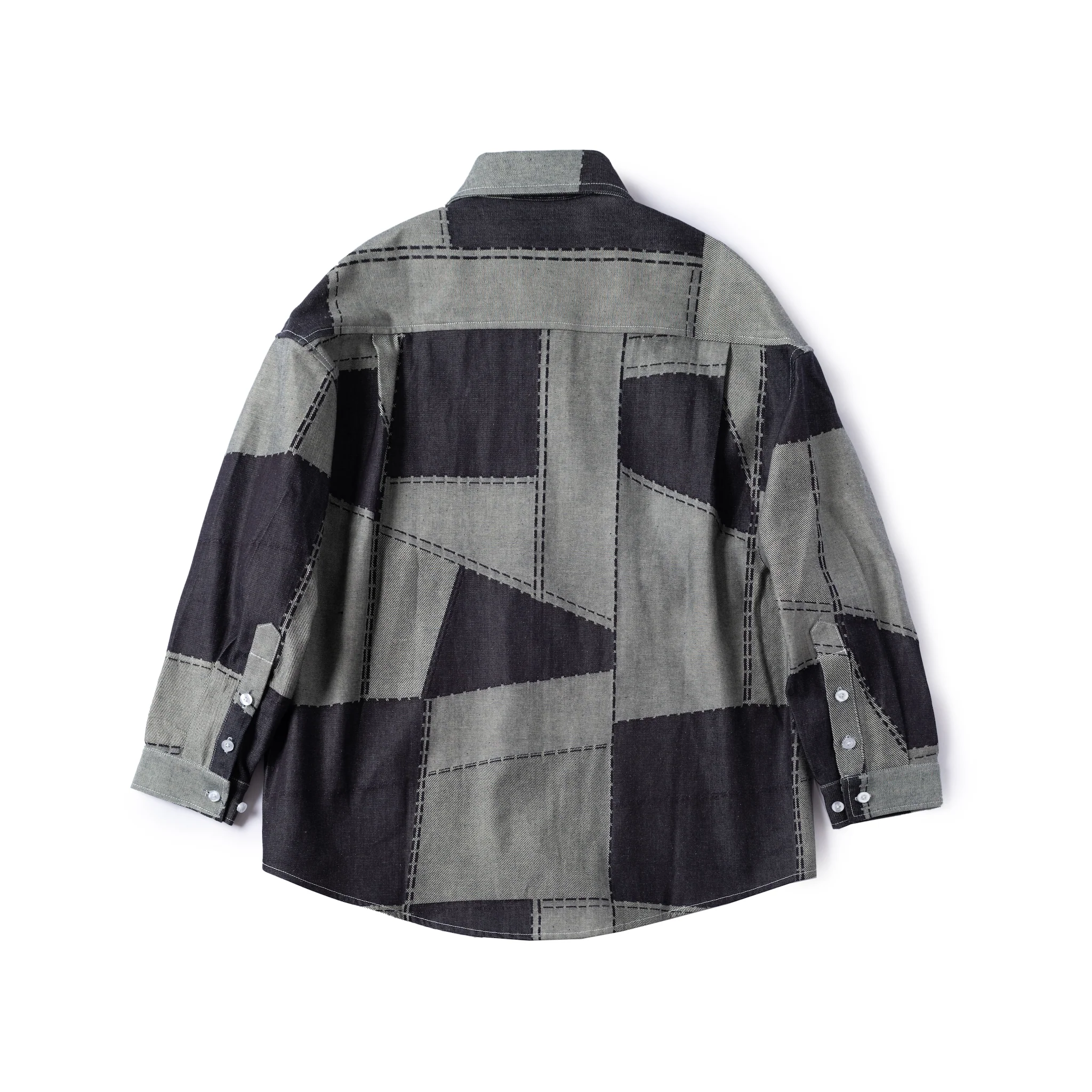 Denim Patchwork Overshirt - Image 11