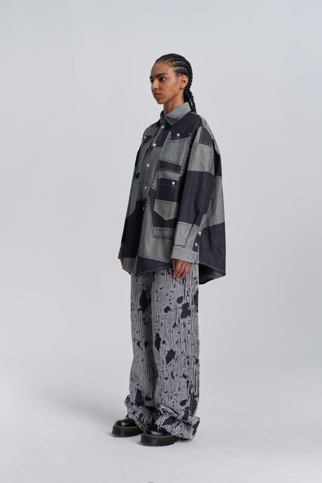 Denim Patchwork Overshirt - Image 6