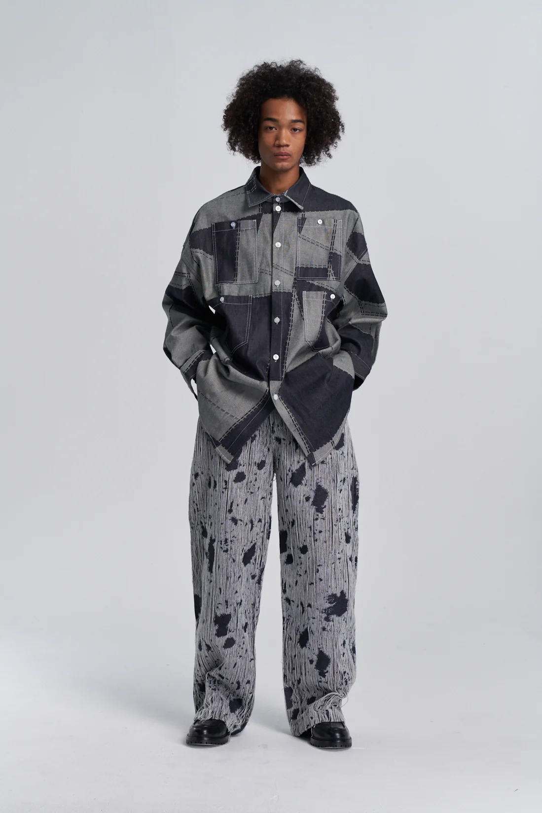 Denim Patchwork Overshirt - Image 7