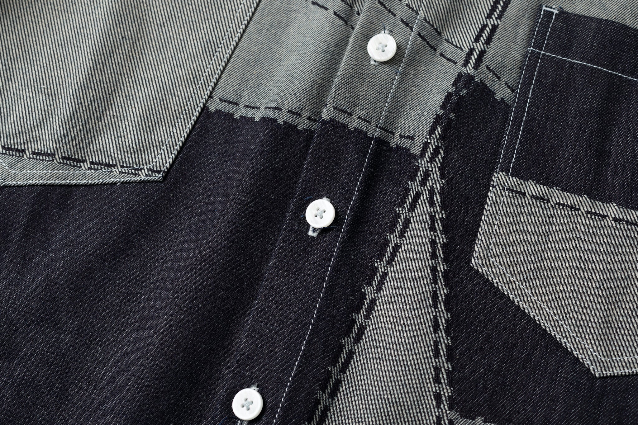 Denim Patchwork Overshirt - Image 8