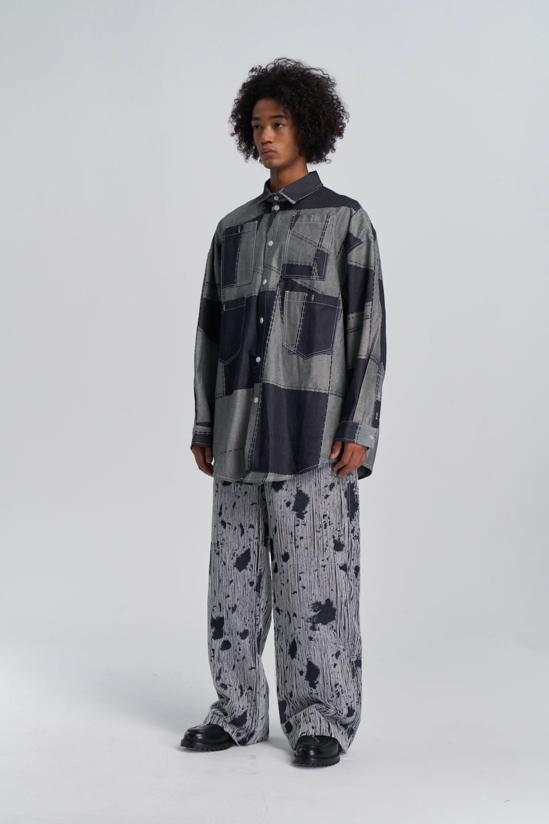Denim Patchwork Overshirt - Image 9