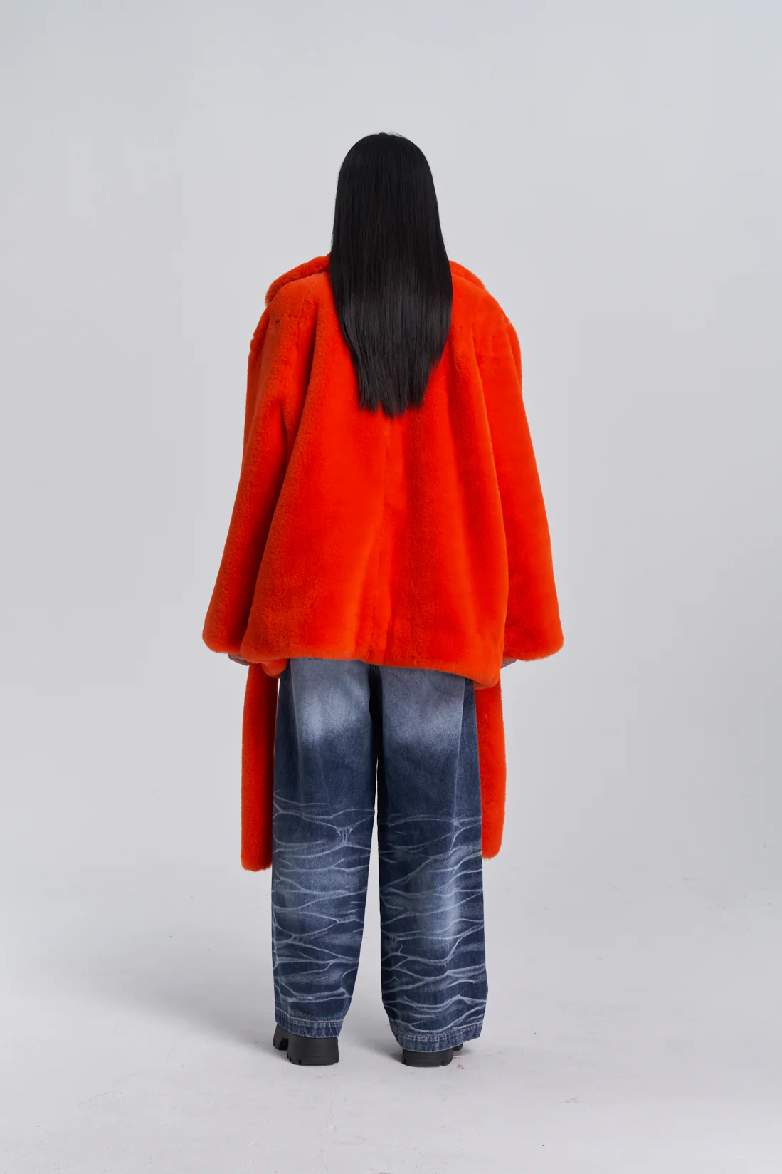 Faux Fur Trapper Jacket - Orange - Image 13