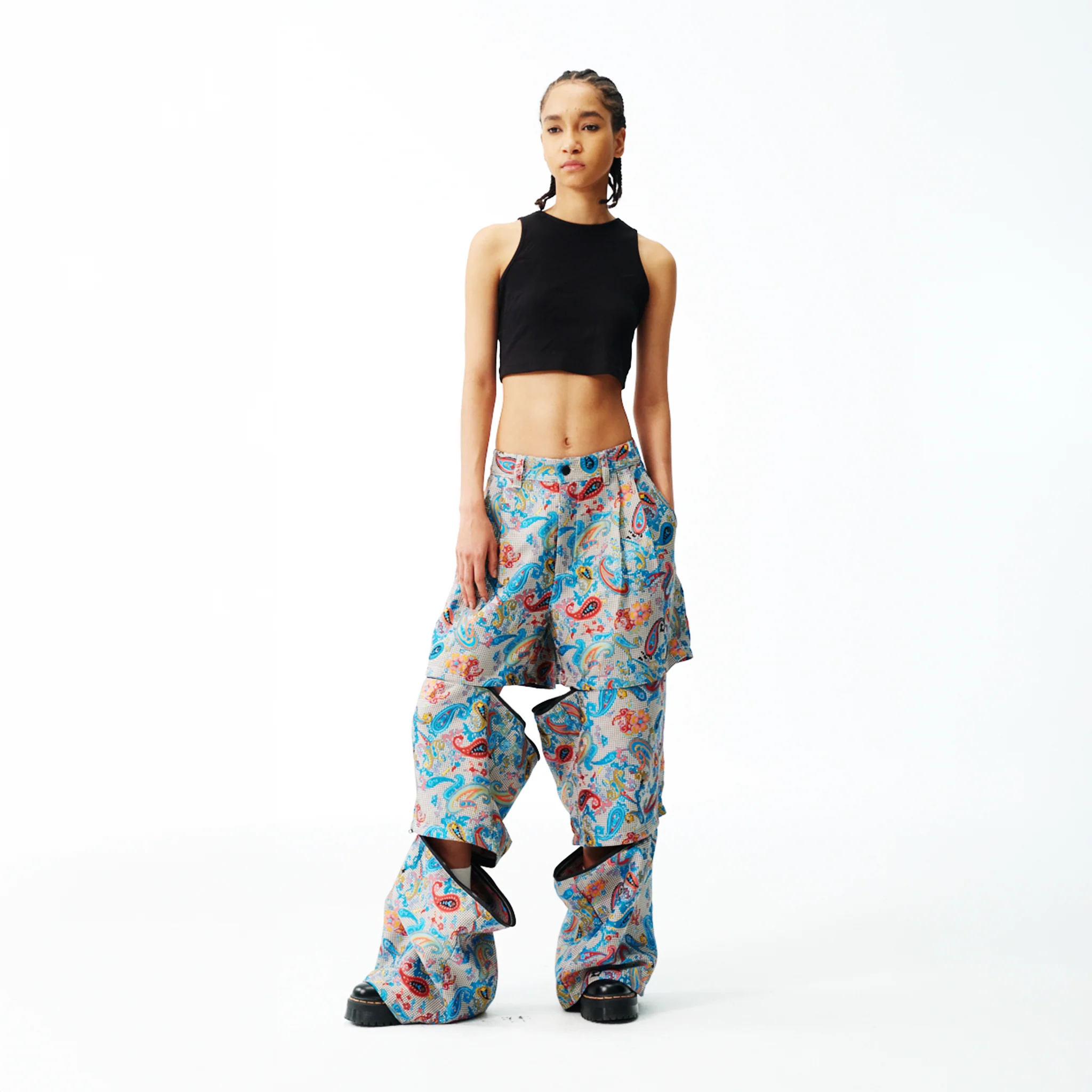 Convertible Cargos - Multicolor Paisley - Image 4
