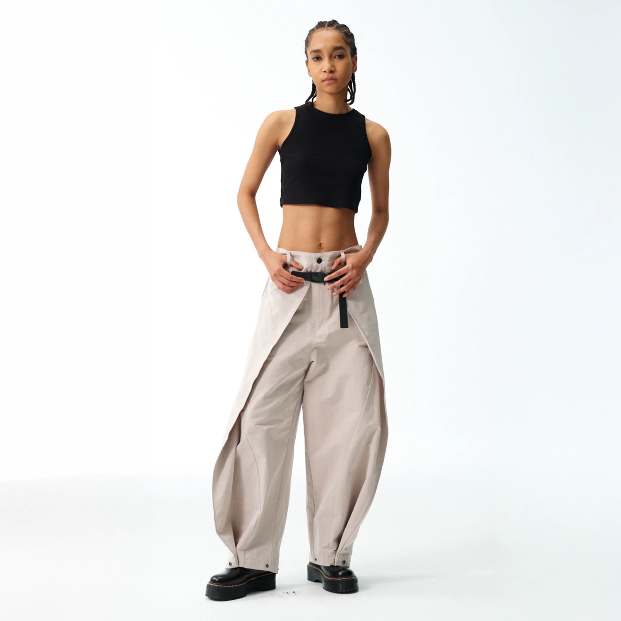 Snap Wrap Pants - Bone - Image 4