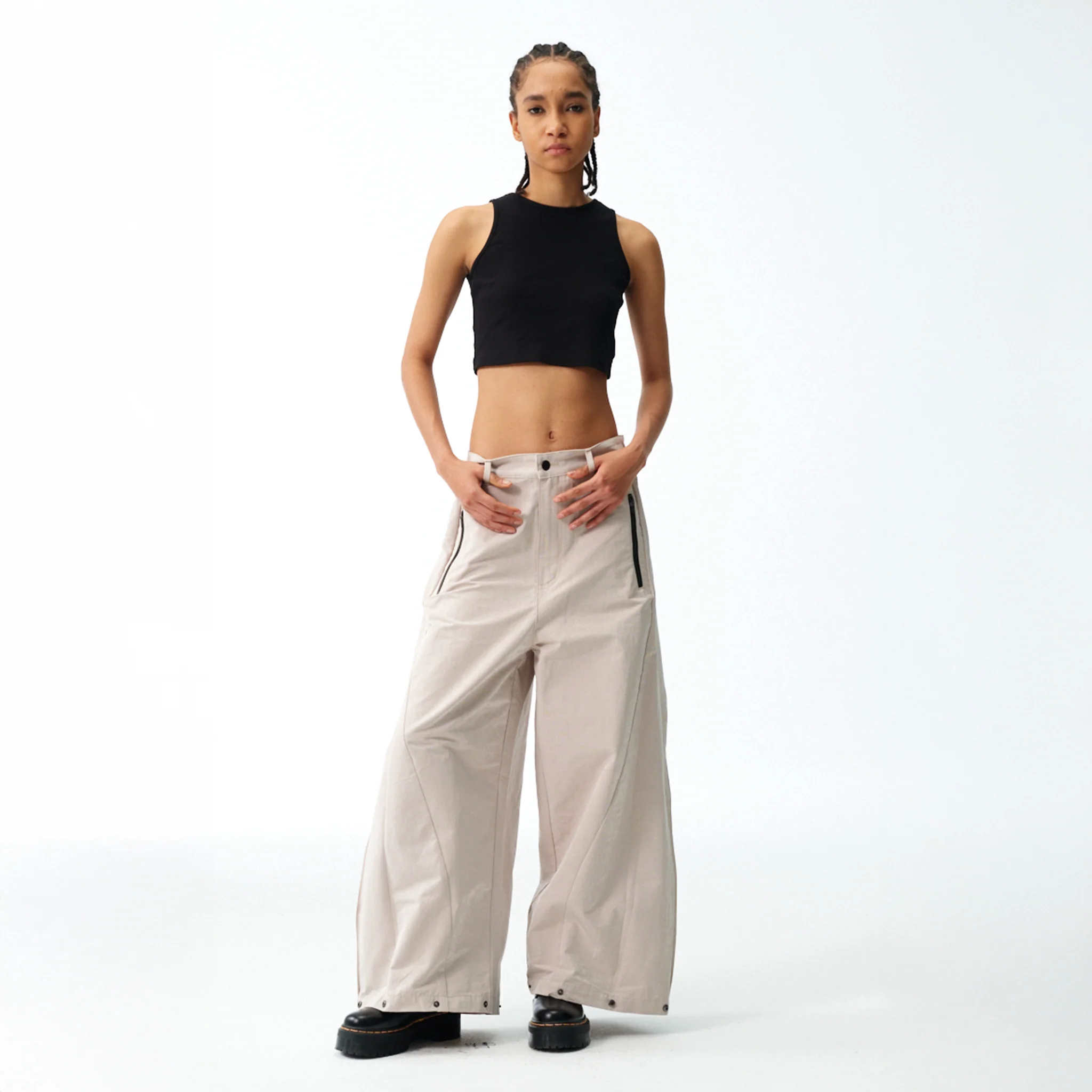 Snap Wrap Pants - Bone - Image 6