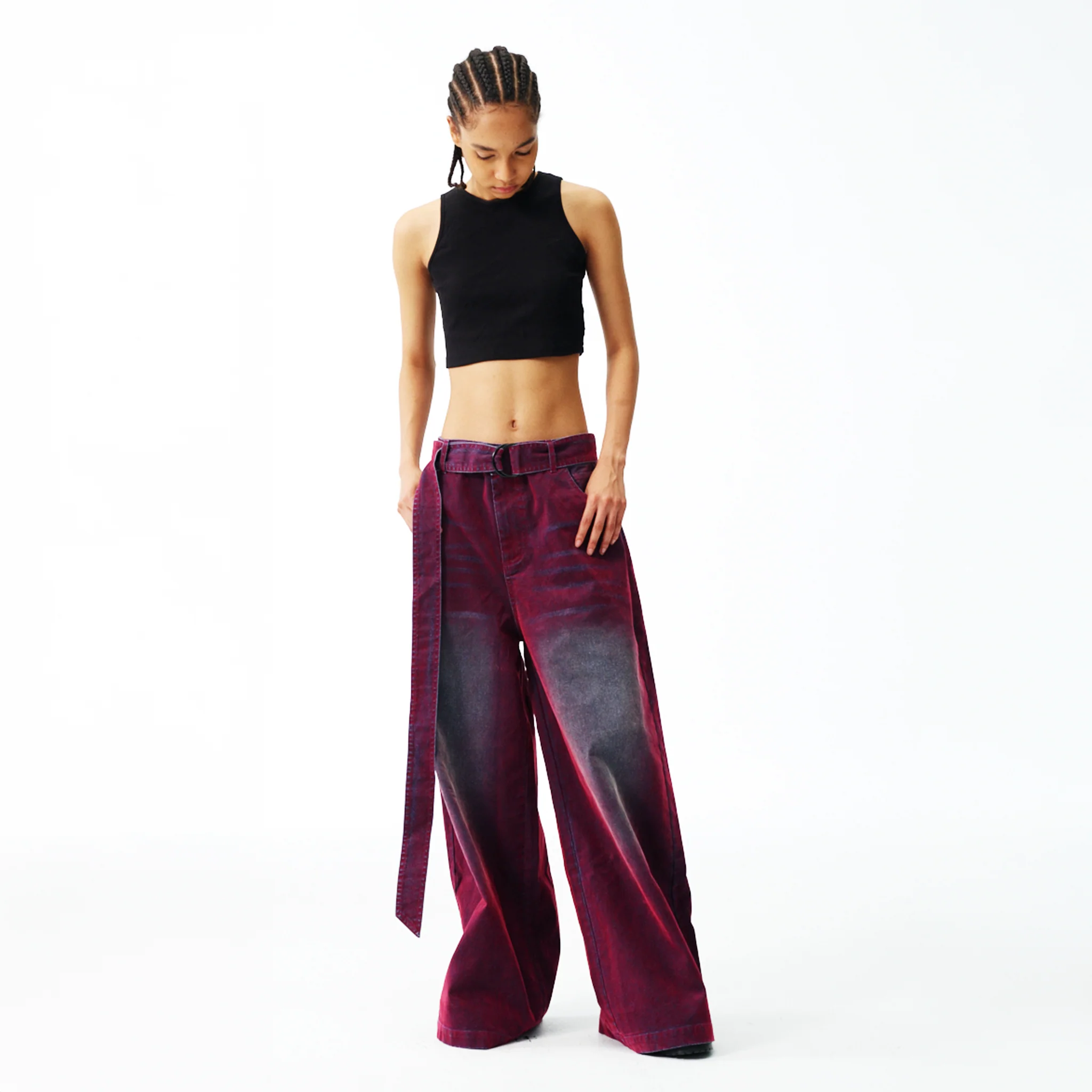 Oil Slick Iridescent Wide Leg Denim - Image 4