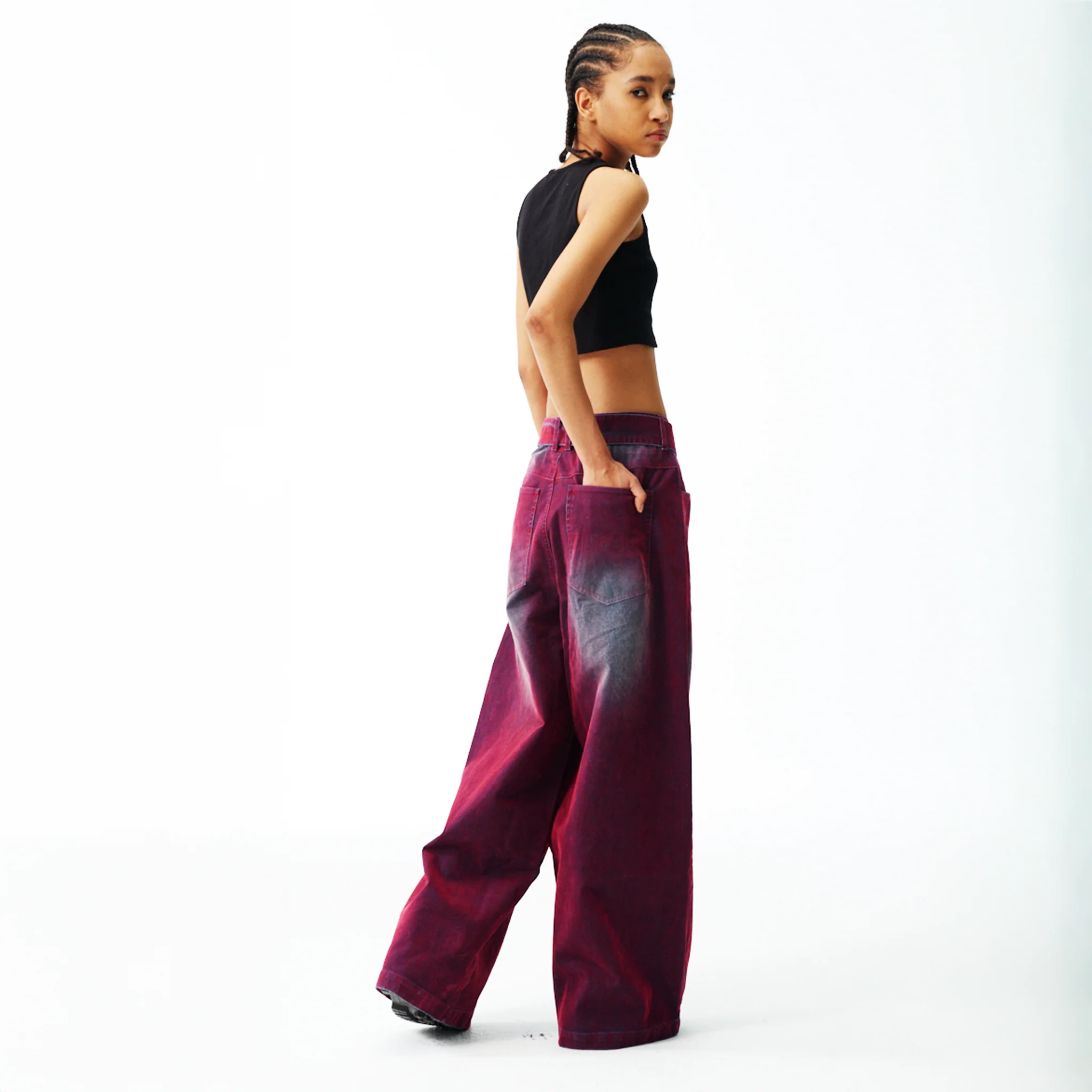 Oil Slick Iridescent Wide Leg Denim - Image 8