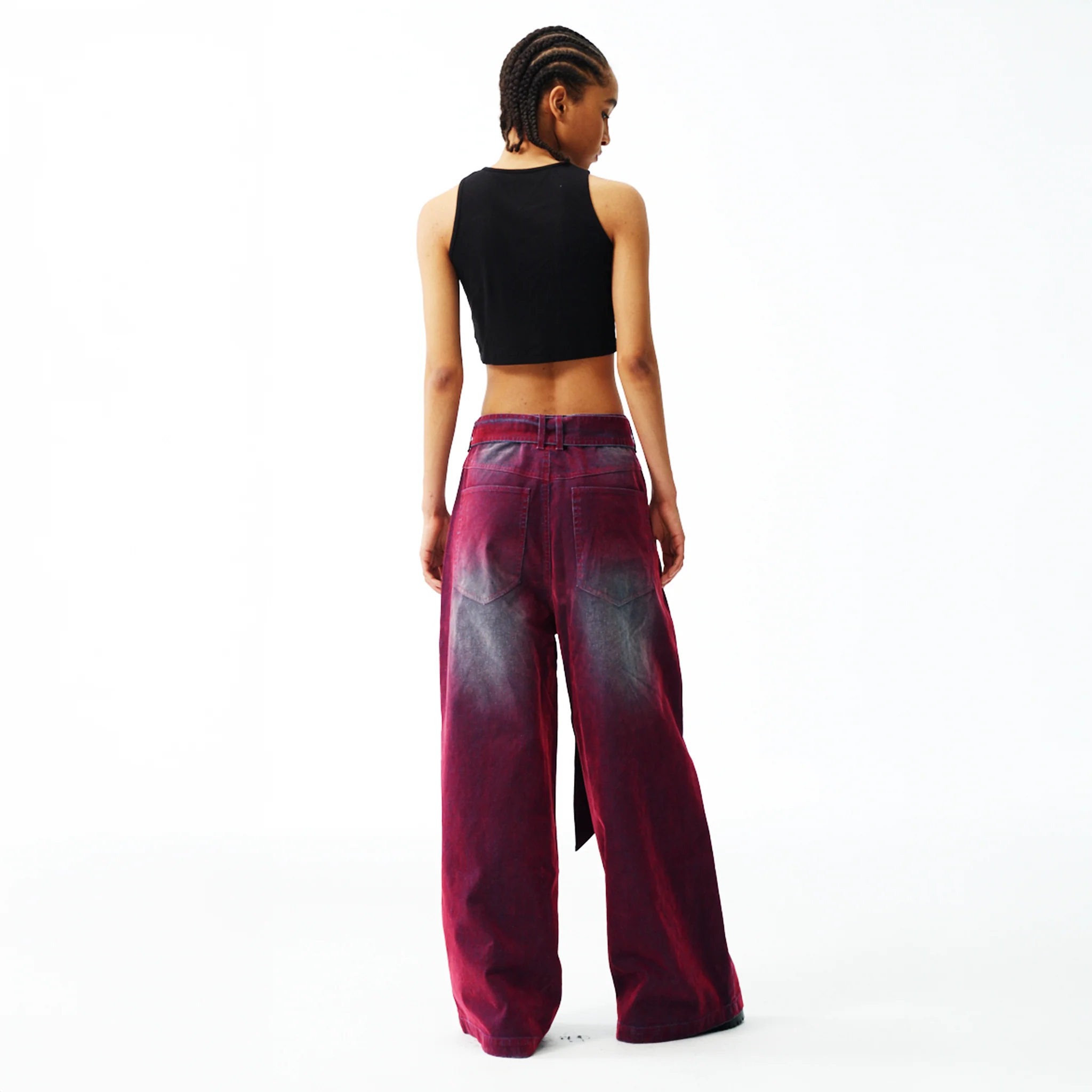 Oil Slick Iridescent Wide Leg Denim - Image 9