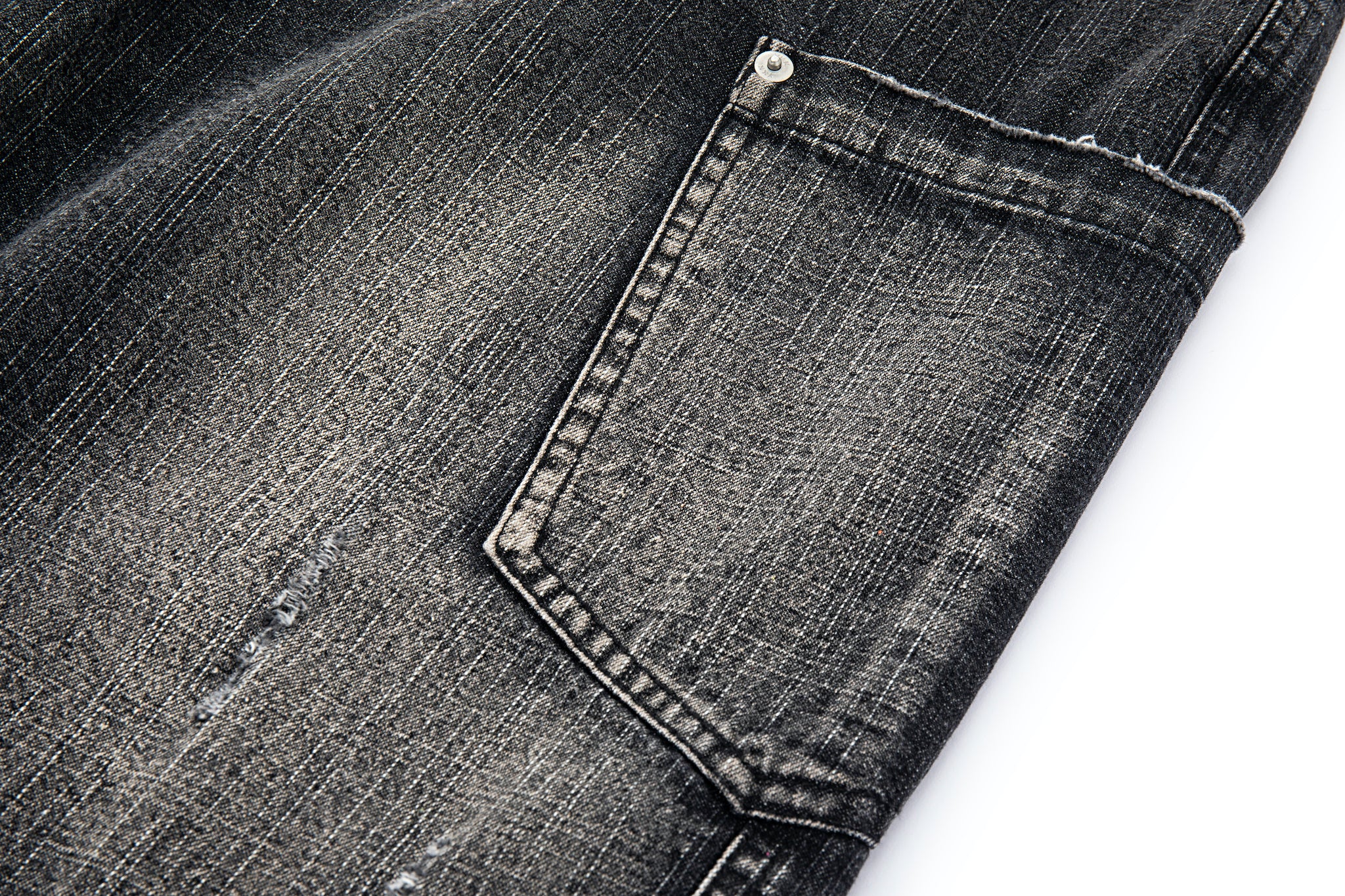 Angular Utility Pocket Faded Jorts - Onyx - Image 15
