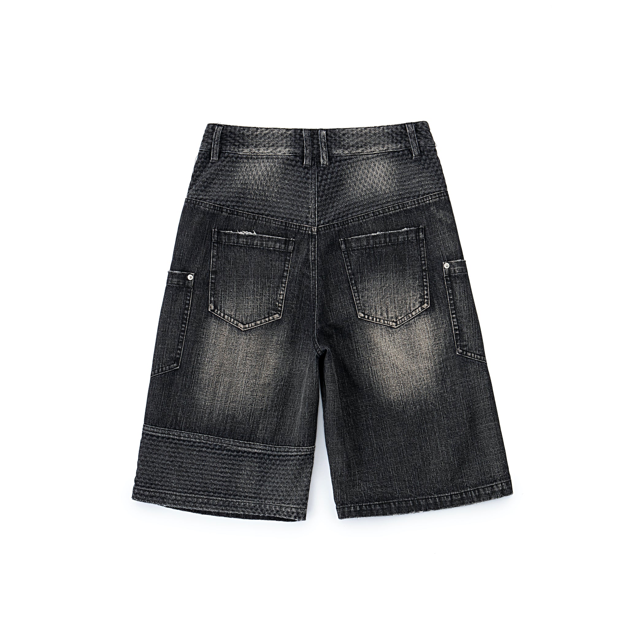 Angular Utility Pocket Faded Jorts - Onyx - Image 3