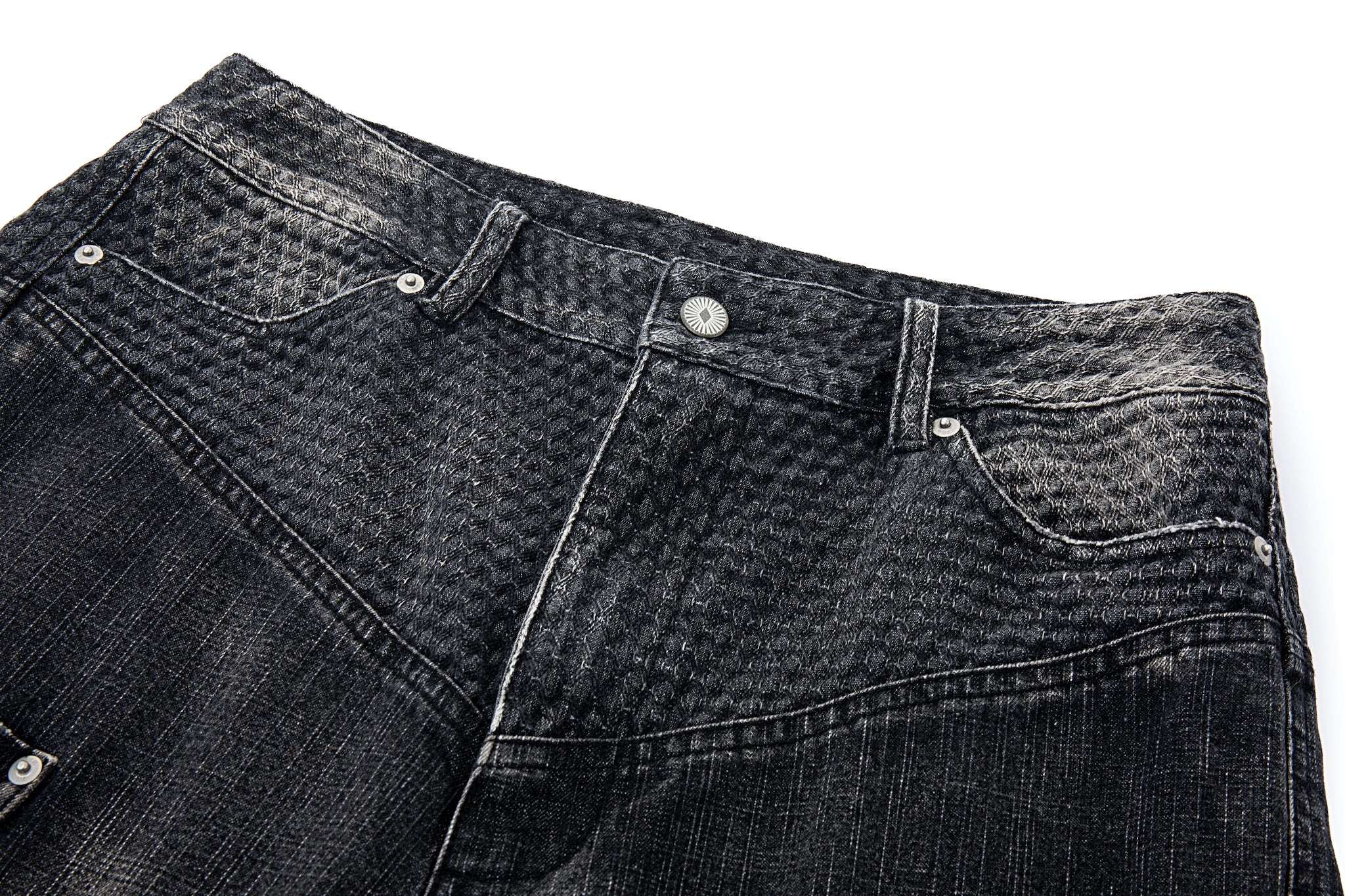 Angular Utility Pocket Faded Jorts - Onyx - Image 9