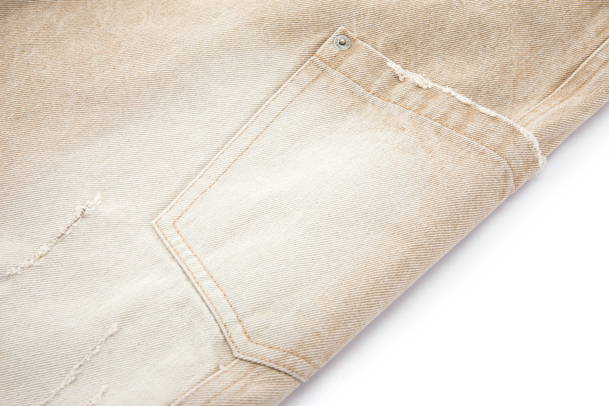 Anglular Utility Pocket Faded Jorts - Sand - Image 13