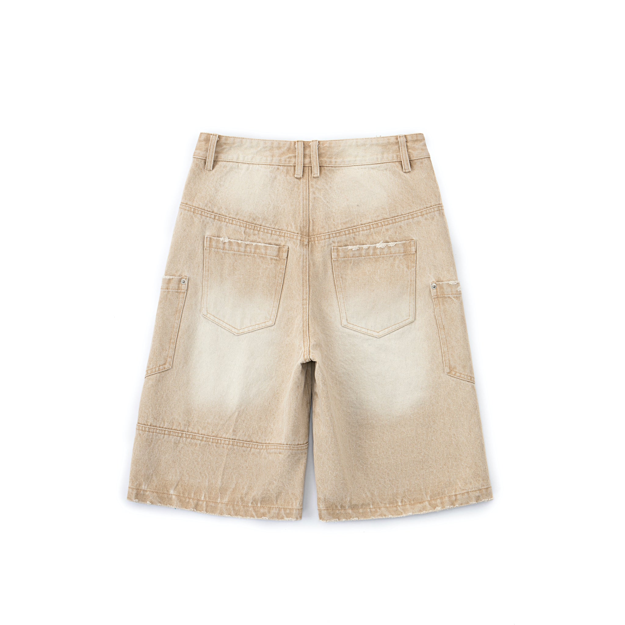 Anglular Utility Pocket Faded Jorts - Sand - Image 15