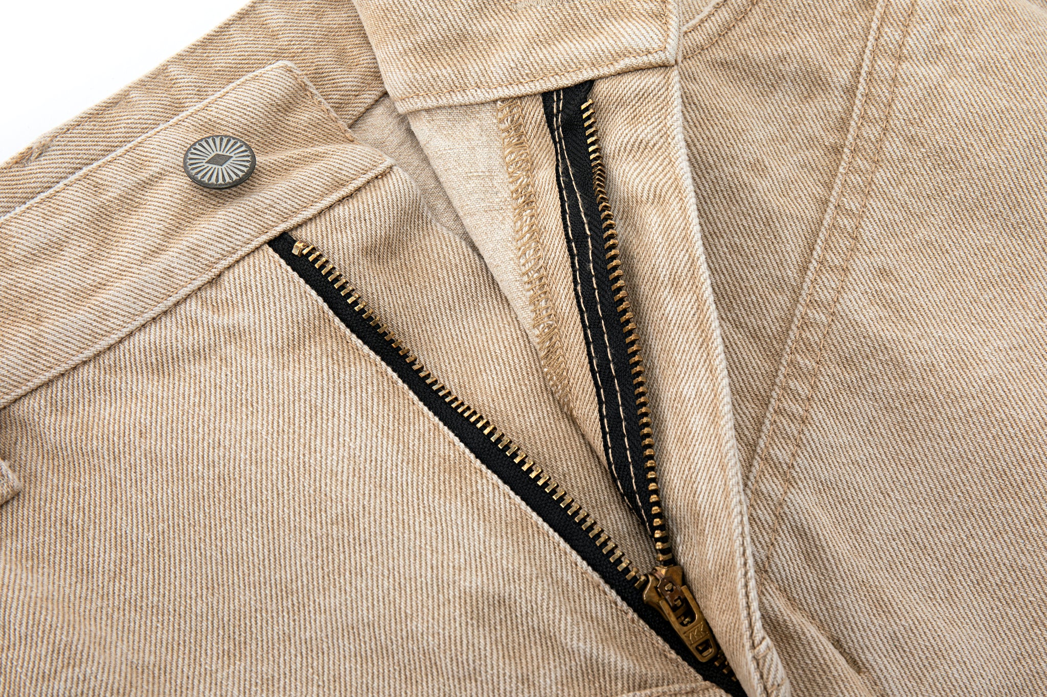 Anglular Utility Pocket Faded Jorts - Sand - Image 9