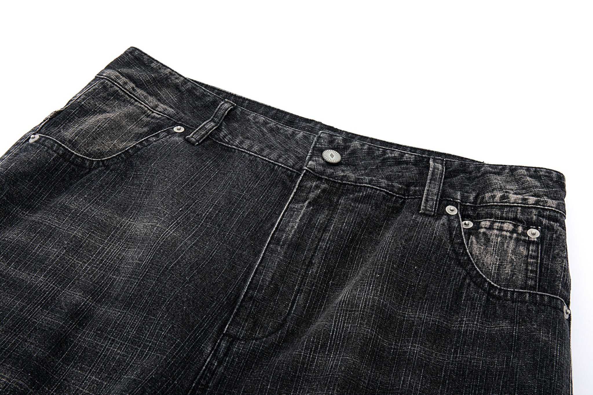 Wide Leg Carpenter Jeans - Fractal Knee Panels, Onyx - Image 8
