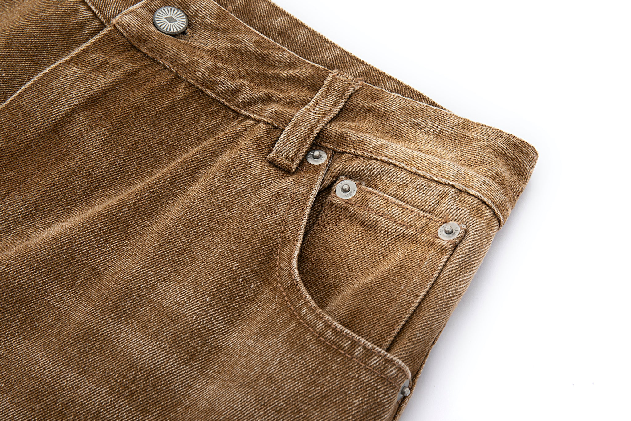 Wide Leg Carpenter Jeans - Fractal Knee Panels, Sand - Image 10
